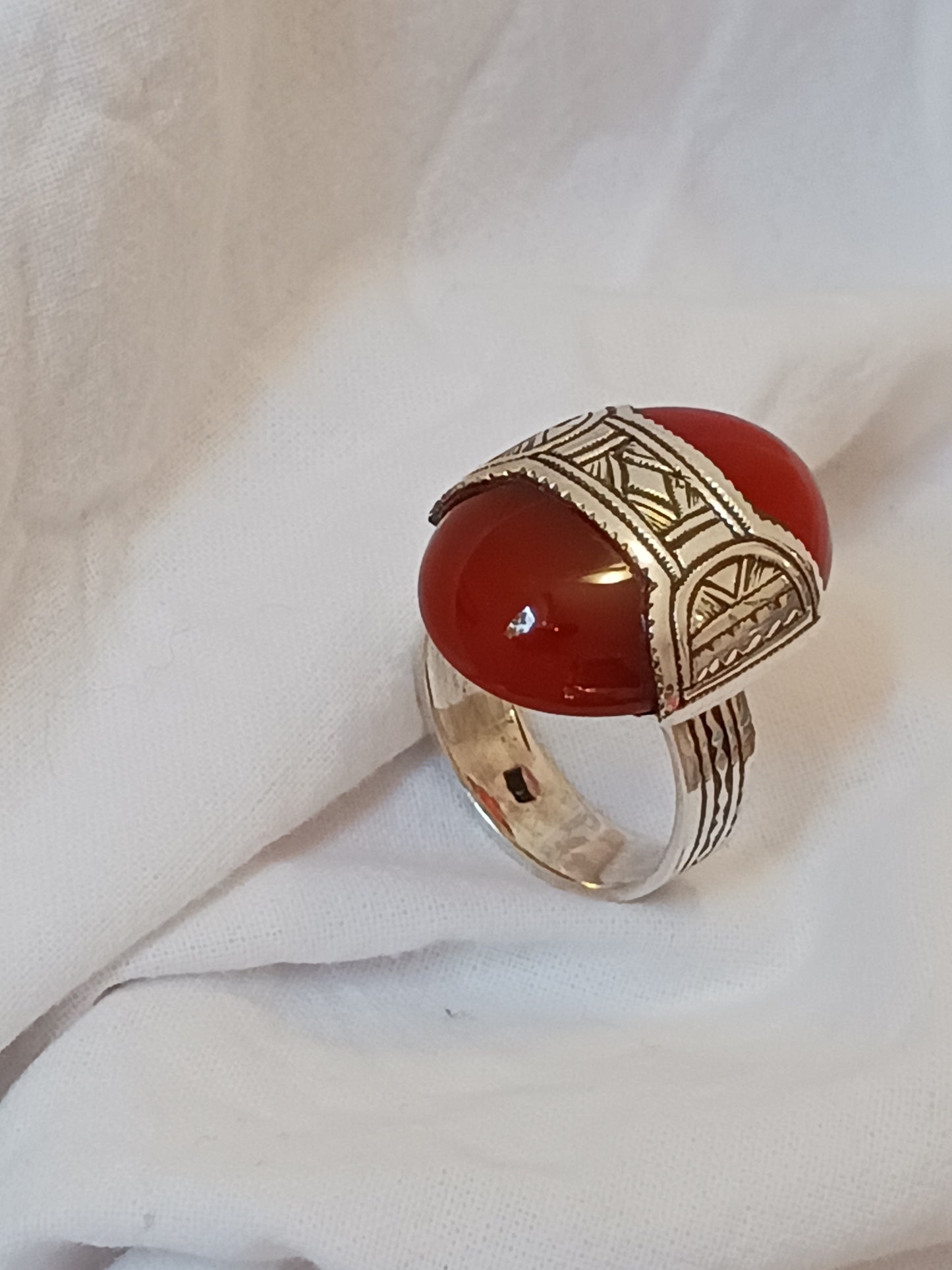 Bague touareg en argent massif