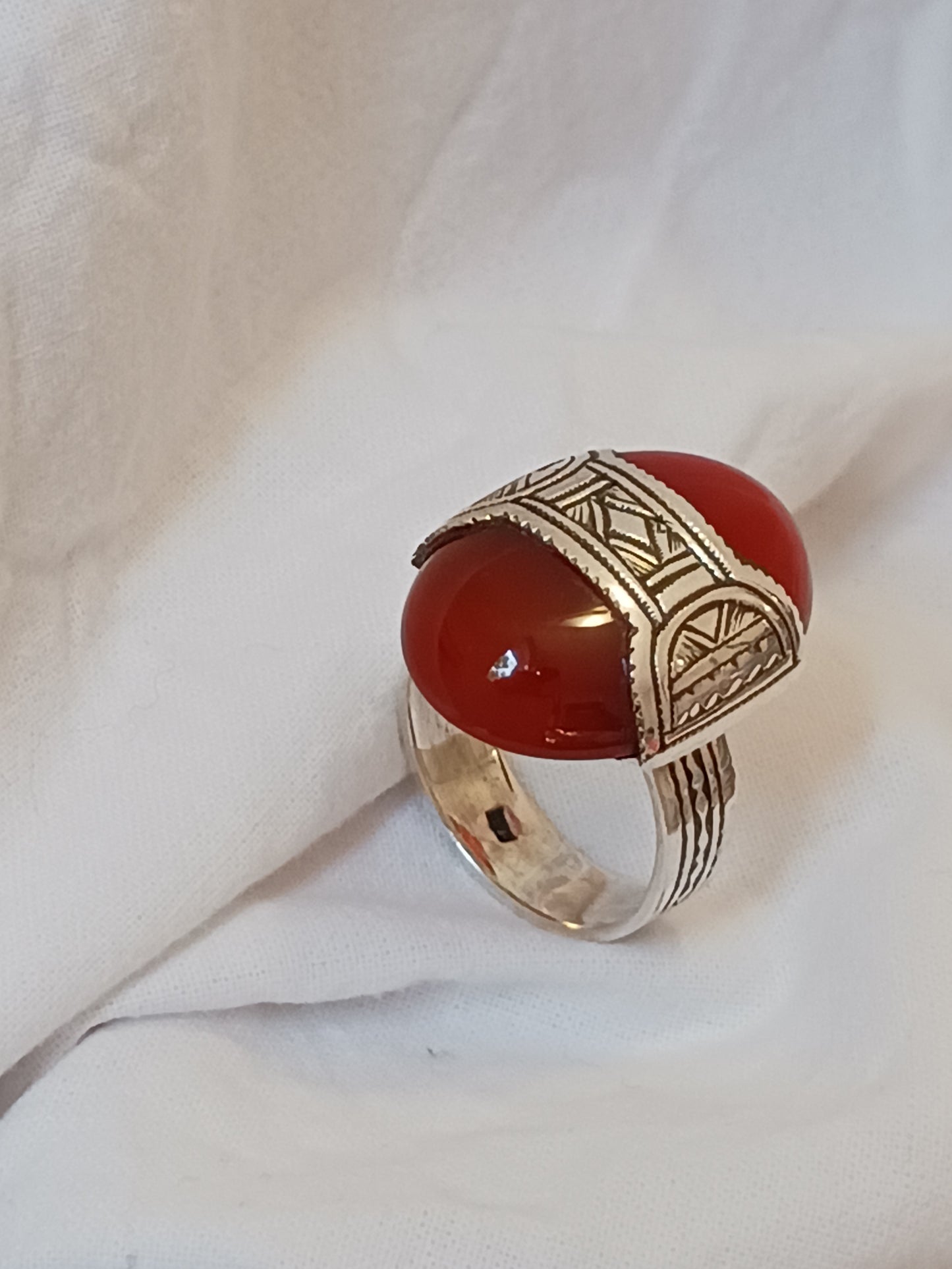 Bague touareg en argent massif