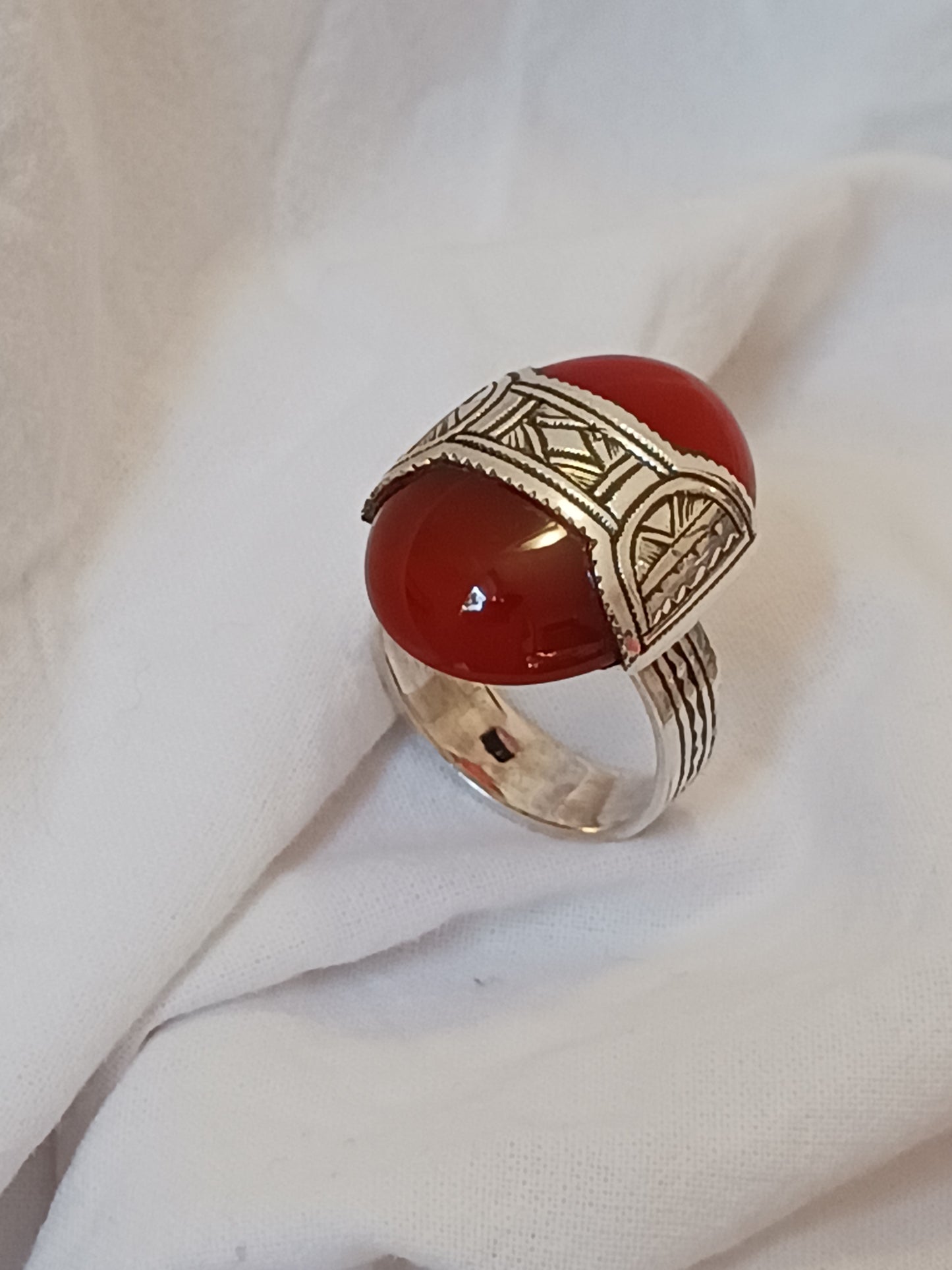 Bague touareg en argent massif