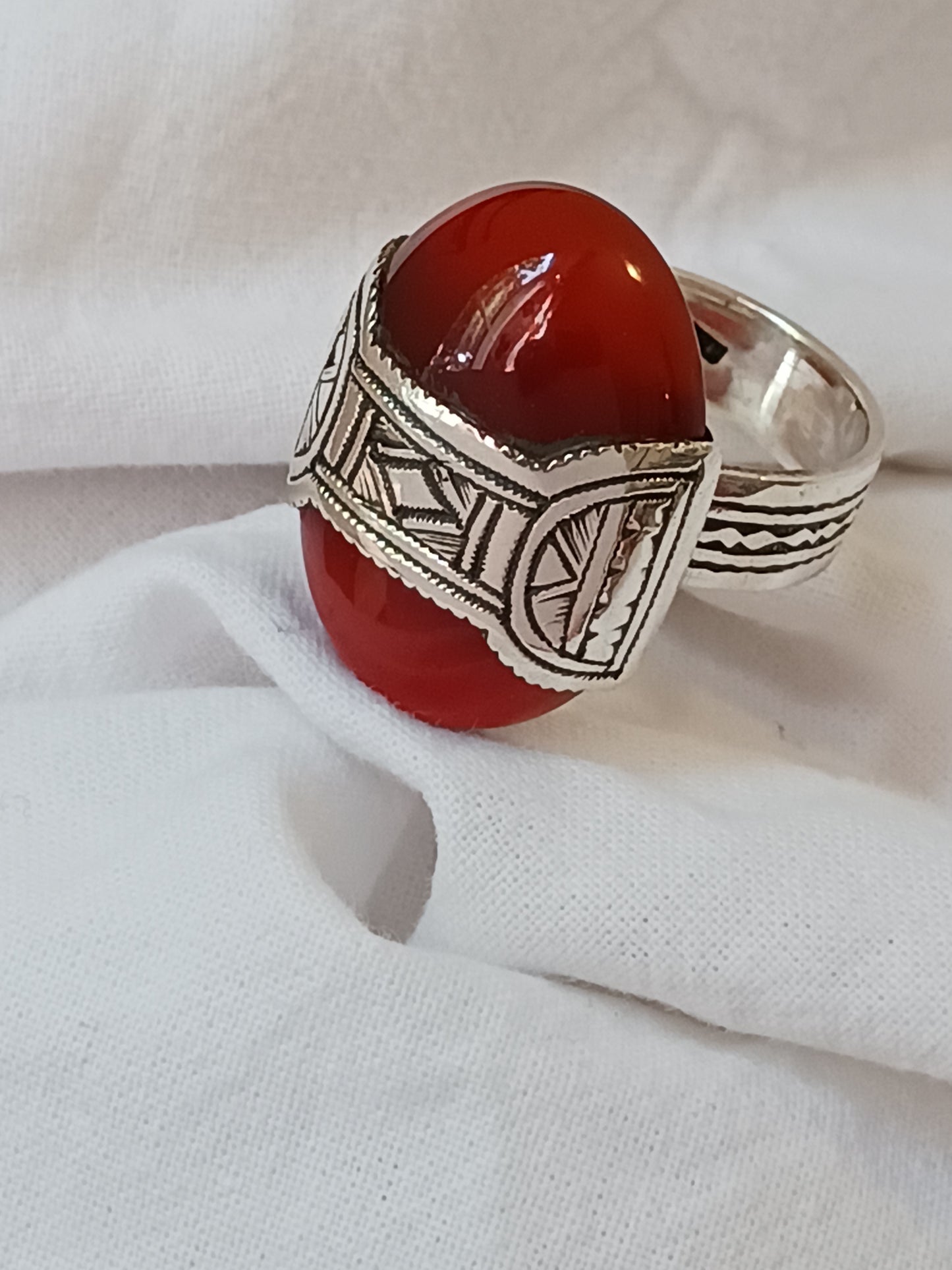 Bague touareg en argent massif