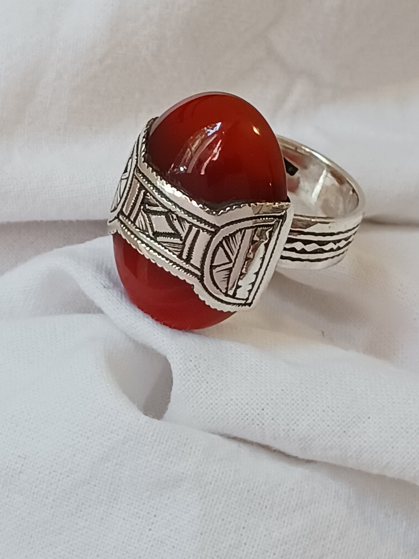Bague touareg en argent massif
