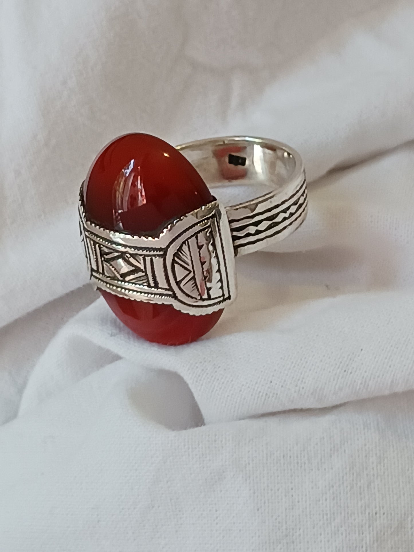 Bague touareg en argent massif