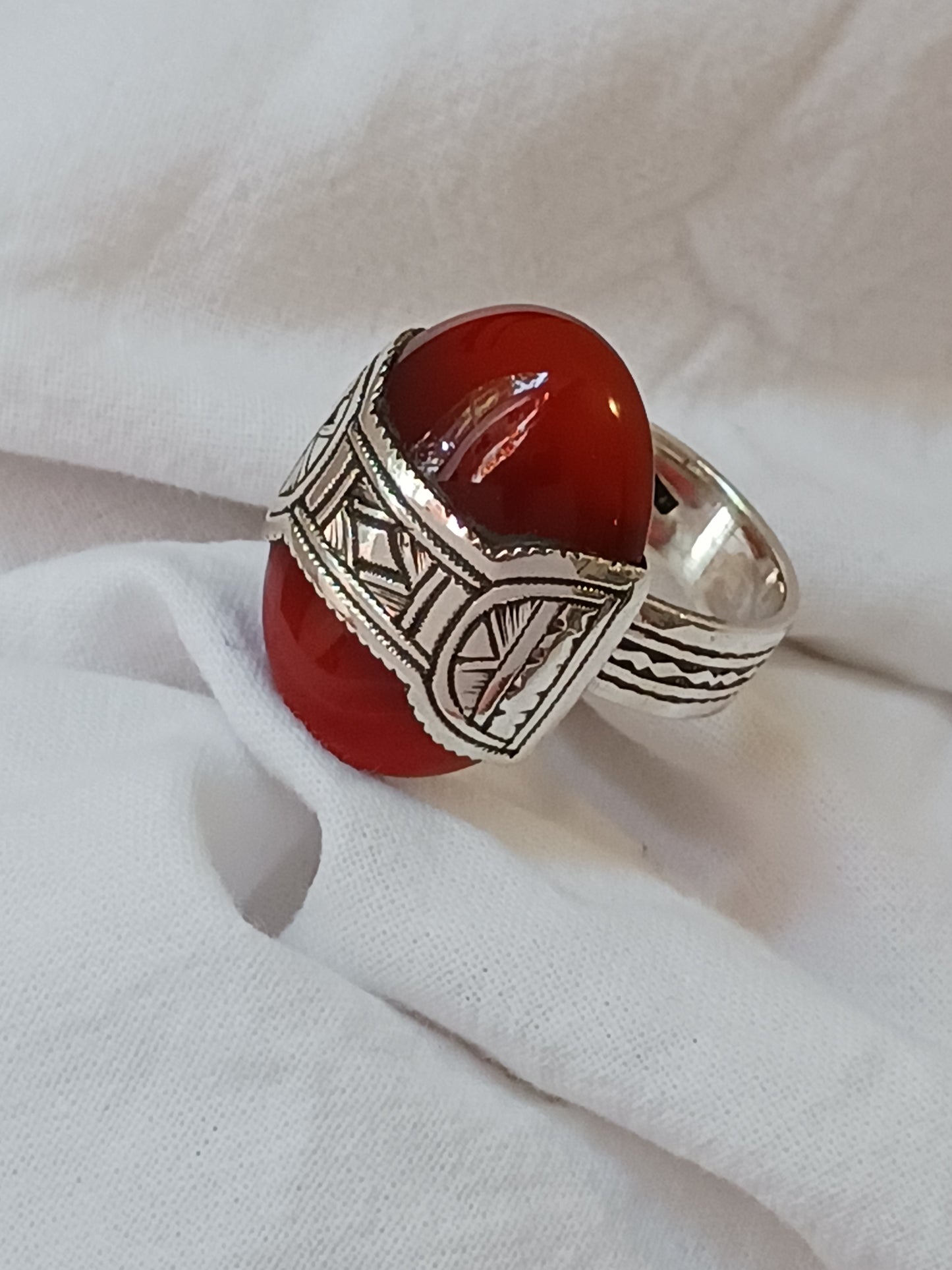 Bague touareg en argent massif