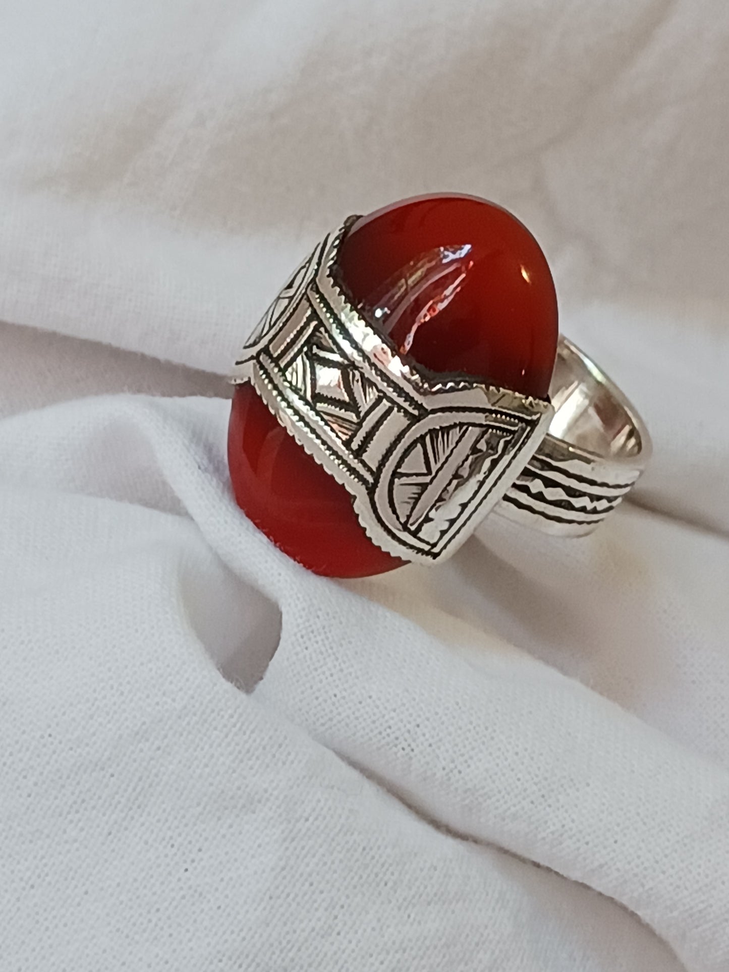 Bague touareg en argent massif