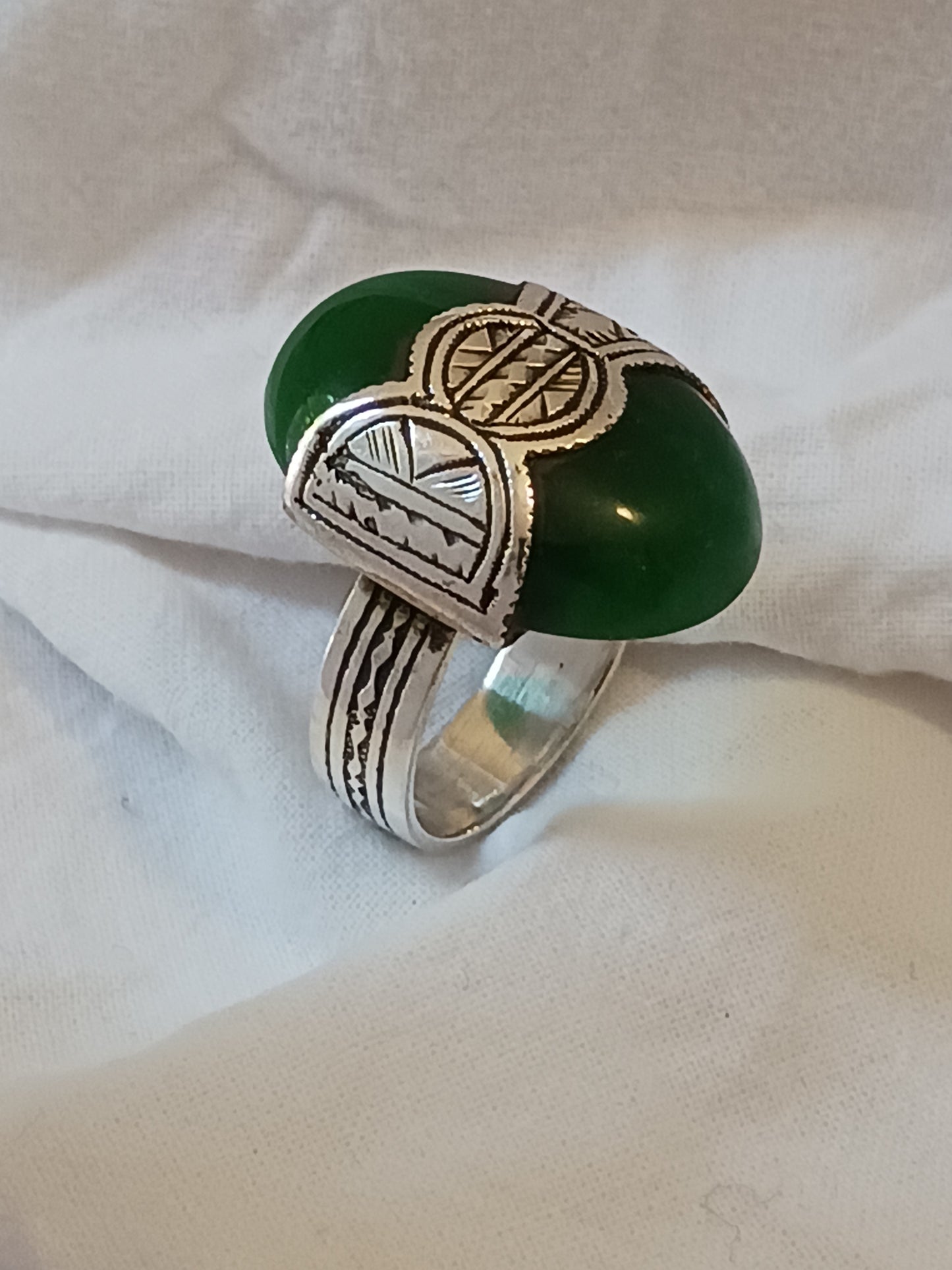 Bague touareg en argent massif