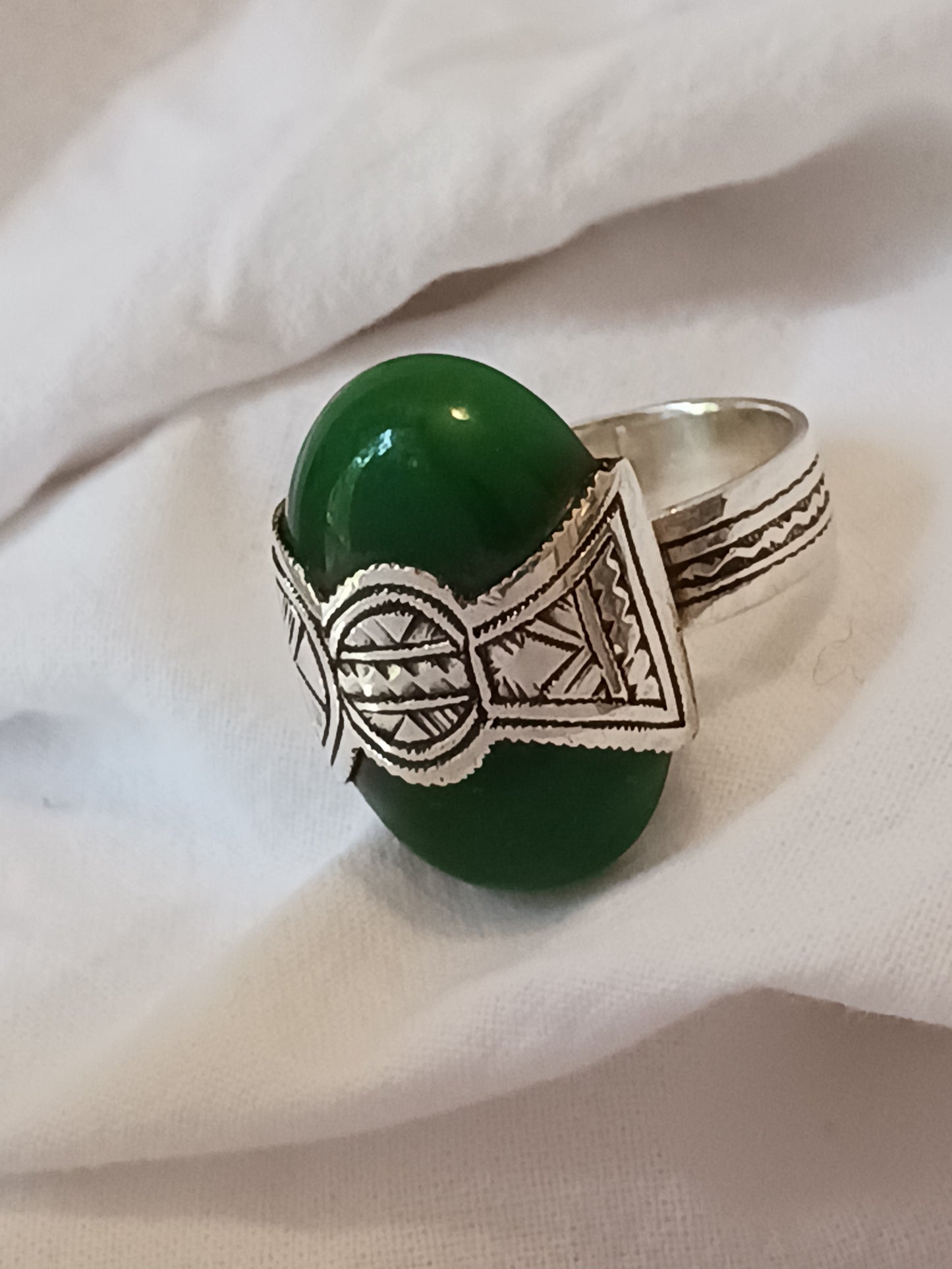 Bague touareg en argent massif