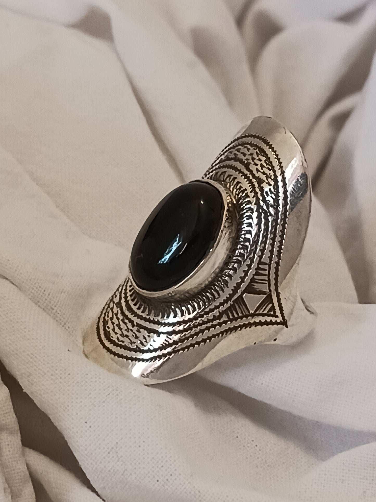 Bague touareg en argent massif