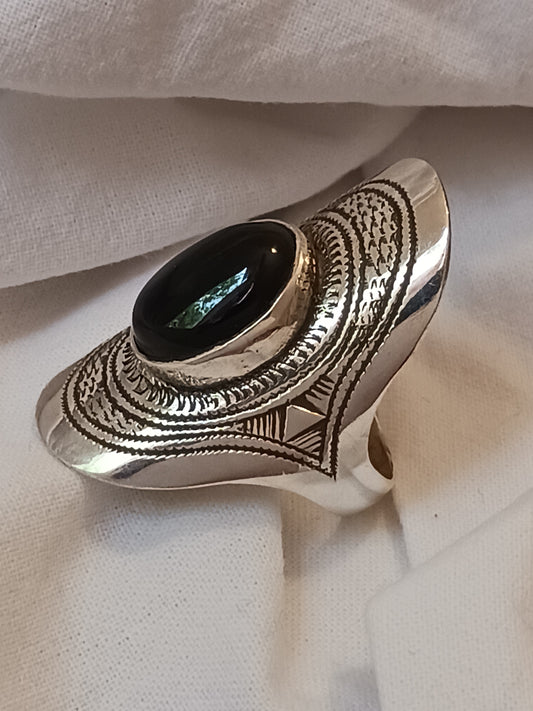 Bague touareg en argent massif