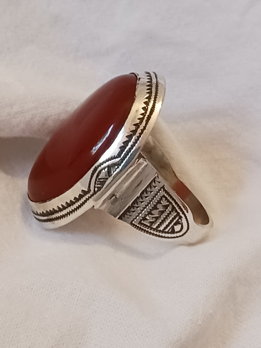 Bague touareg en argent massif