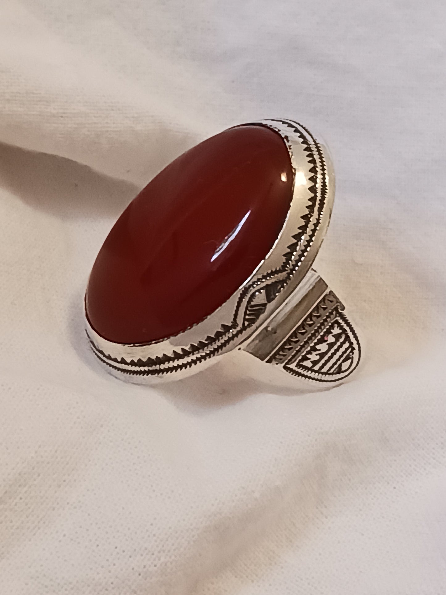 Bague touareg en argent massif