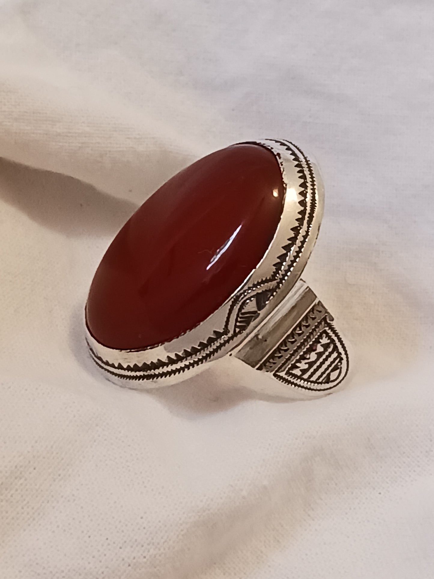 Bague touareg en argent massif