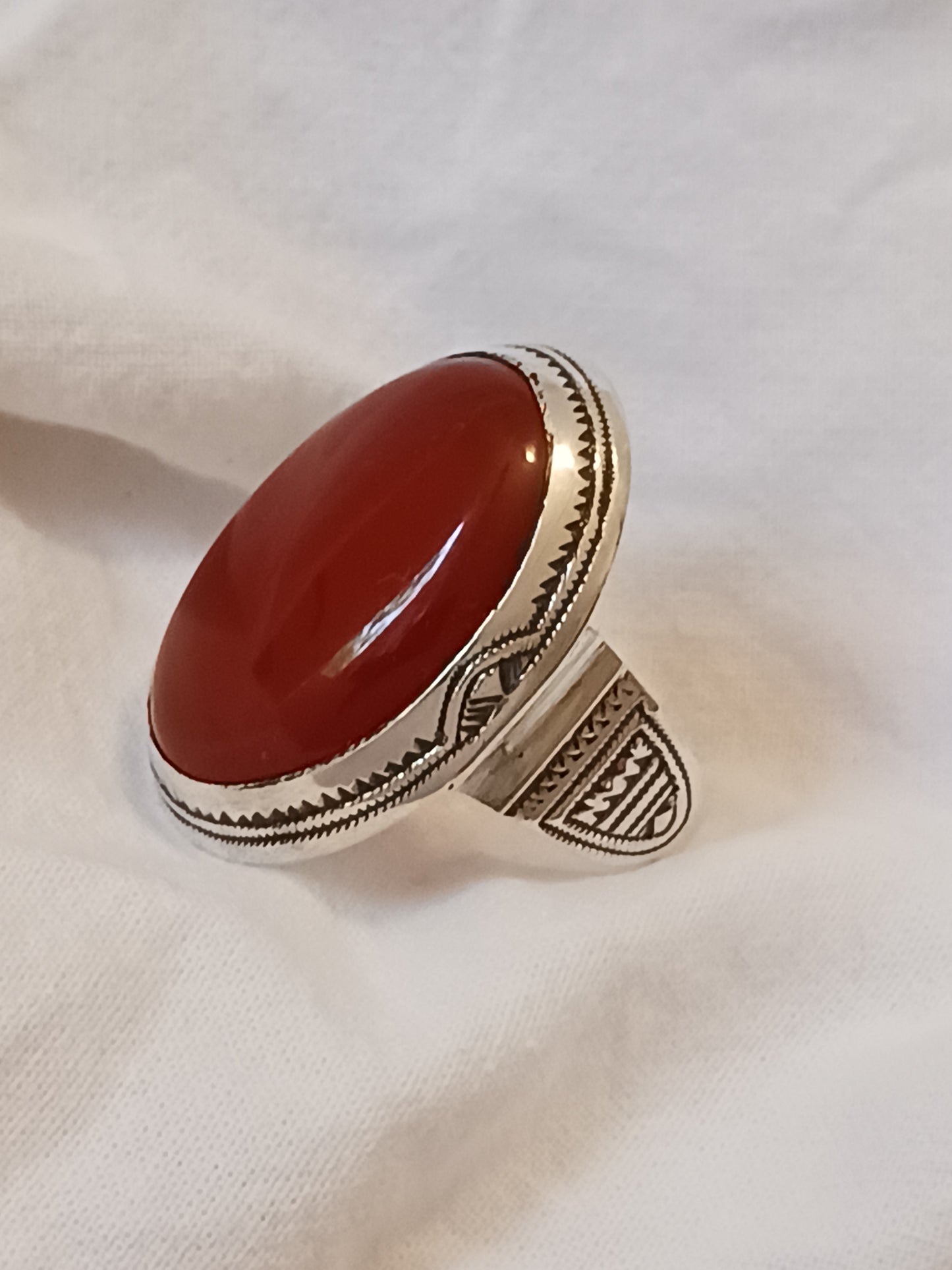 Bague touareg en argent massif