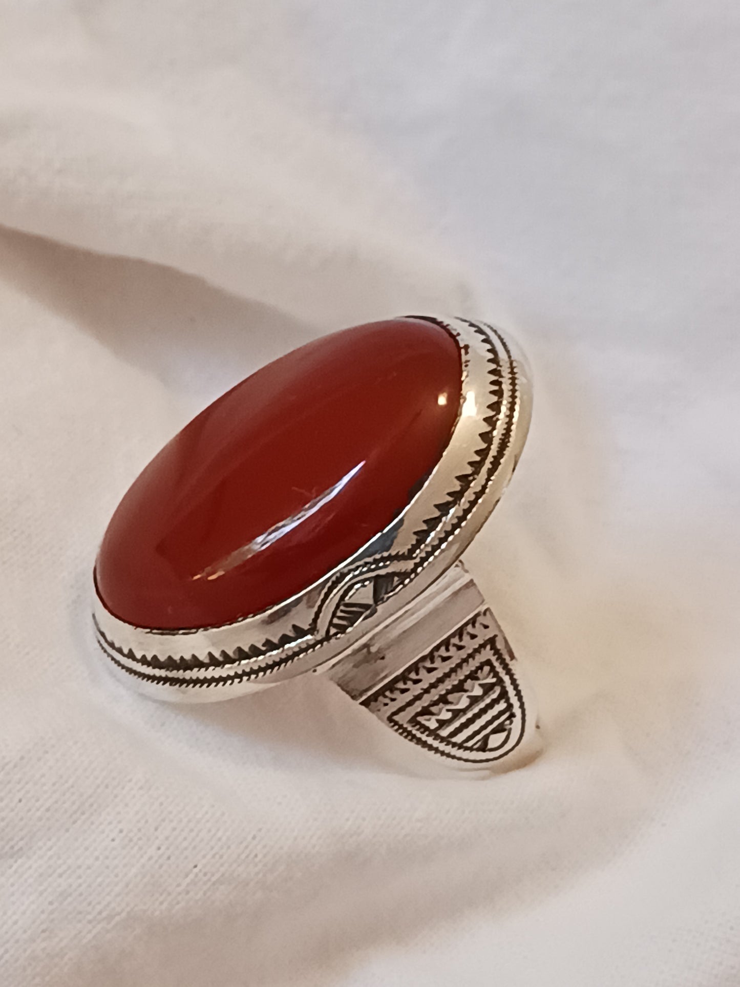 Bague touareg en argent massif