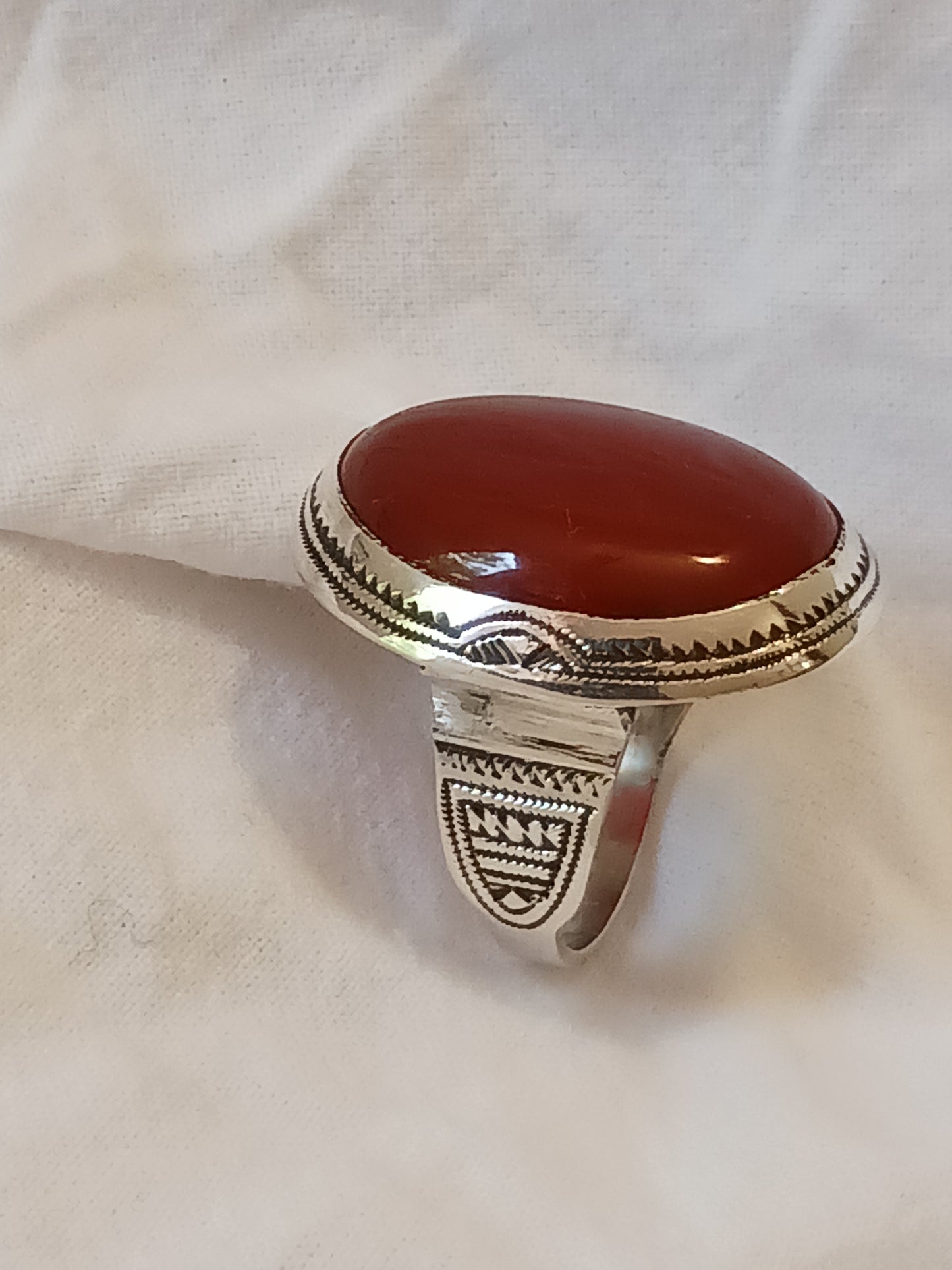 Bague touareg en argent massif