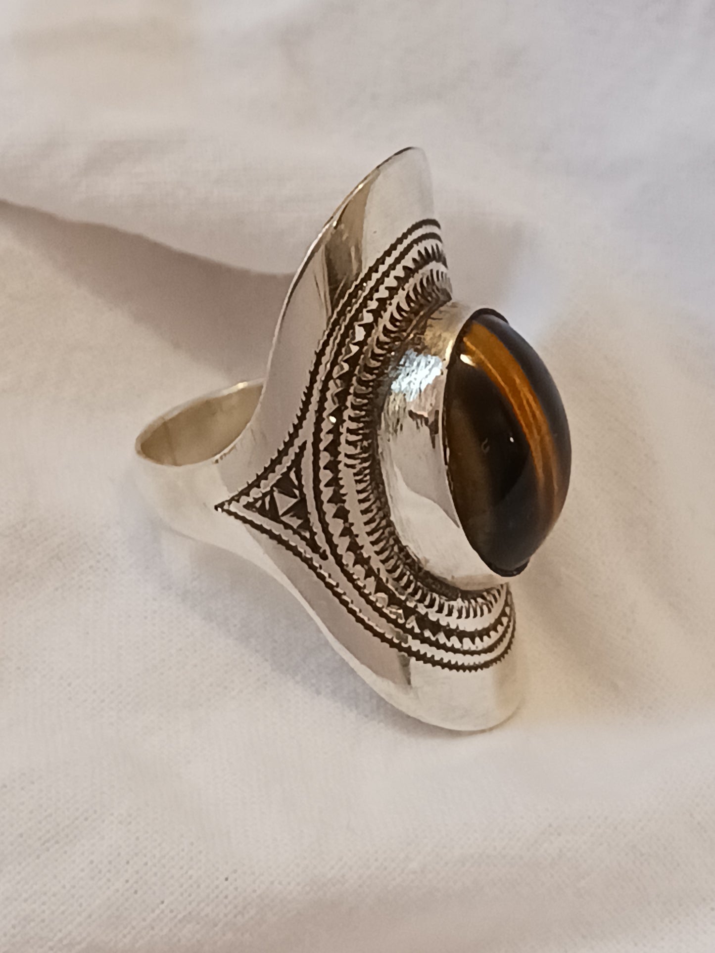 Bague touareg en argent massif