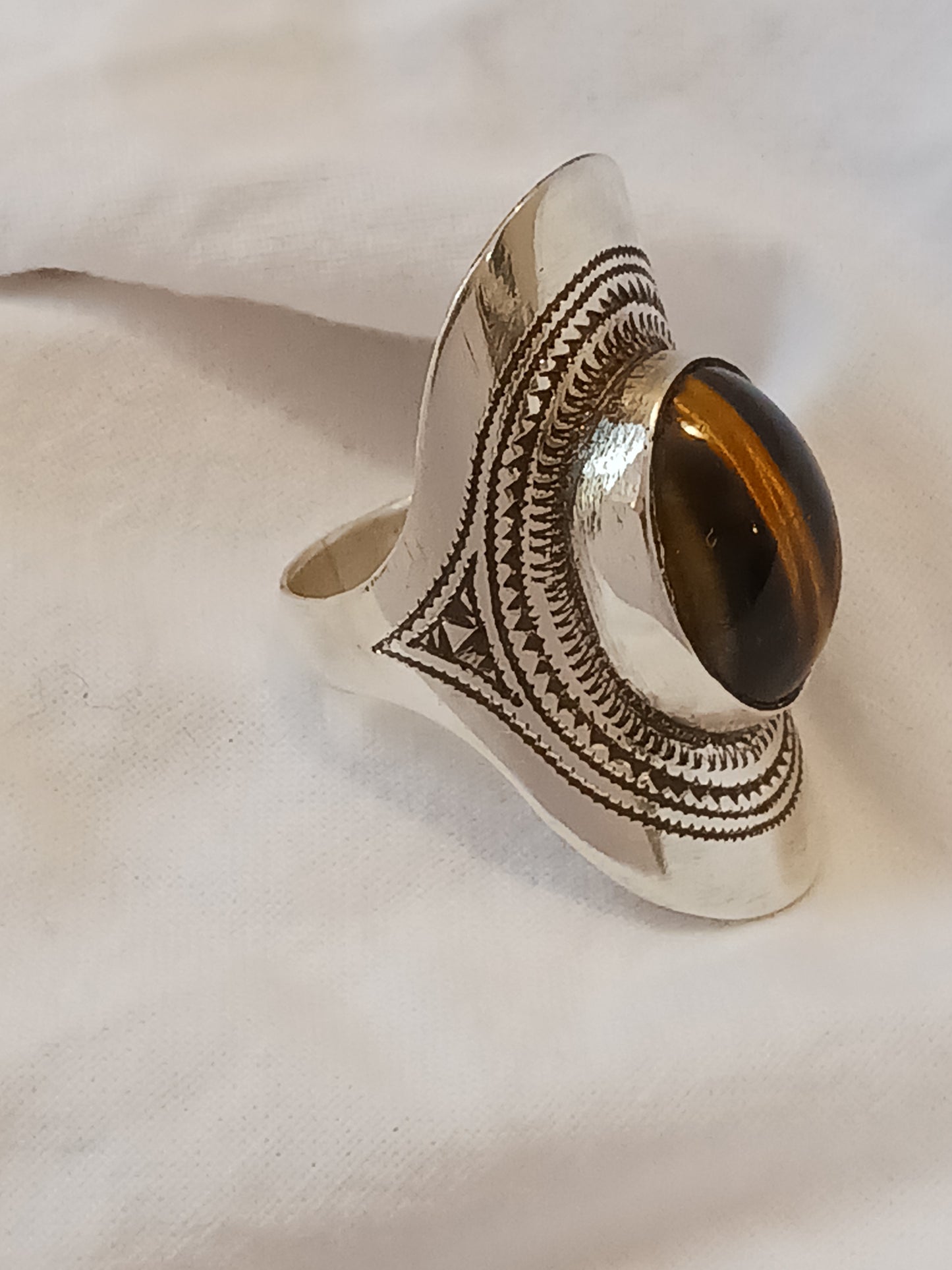 Bague touareg en argent massif