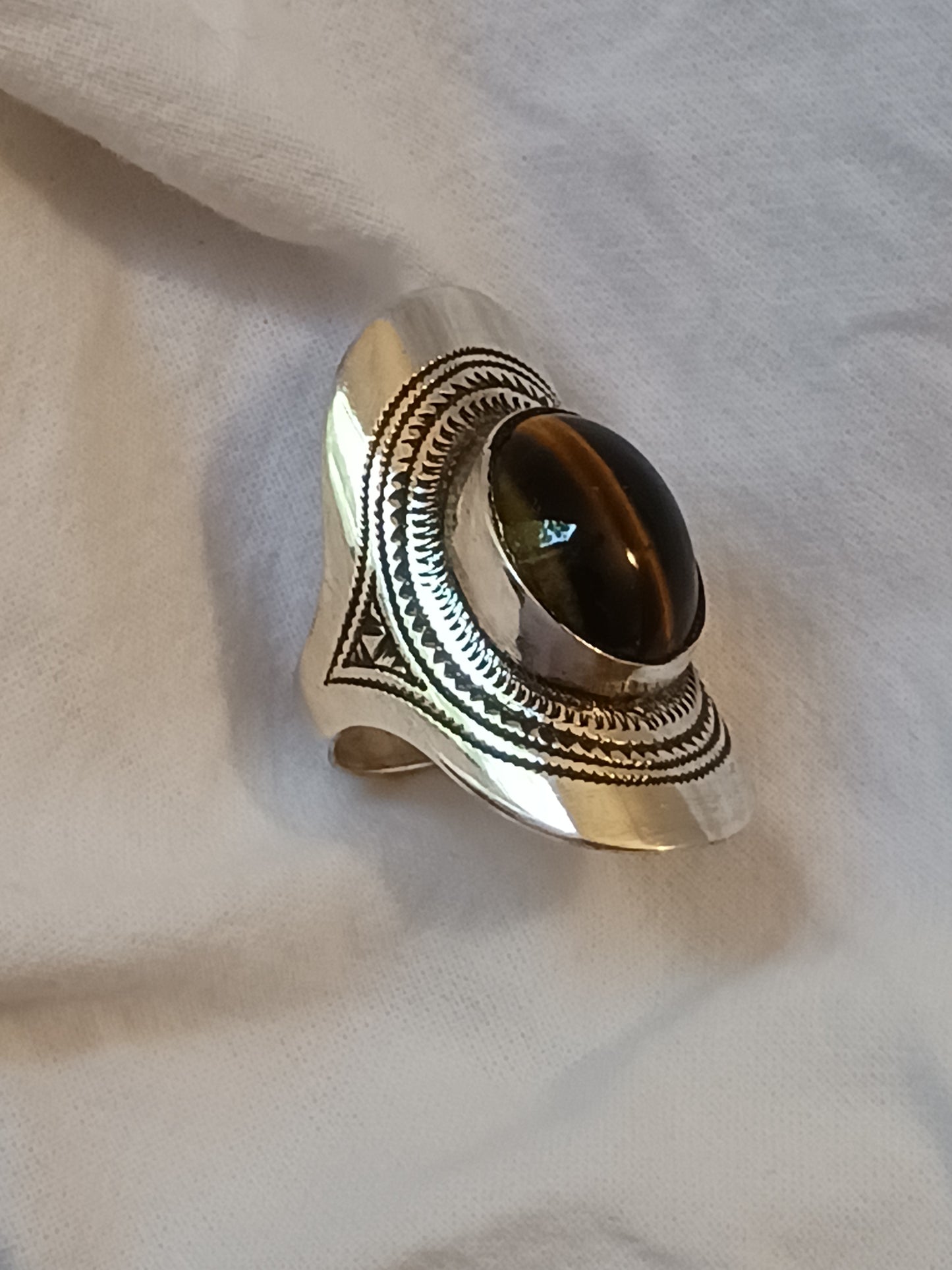 Bague touareg en argent massif