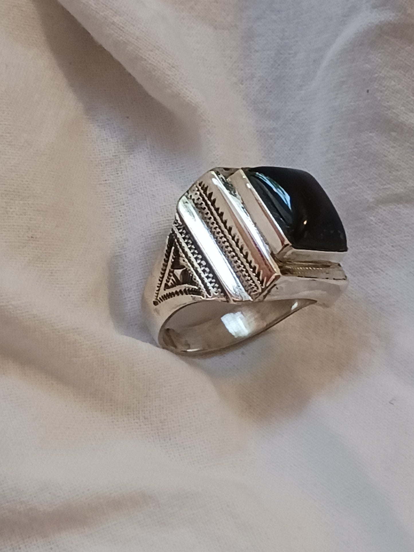 Bague touareg en argent massif