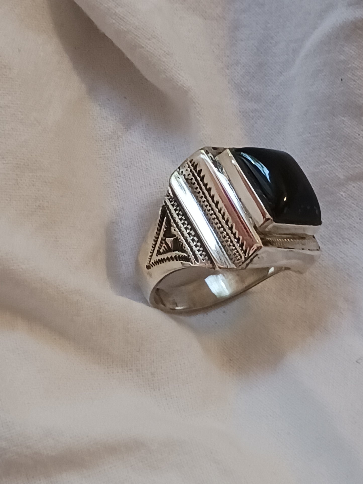 Bague touareg en argent massif