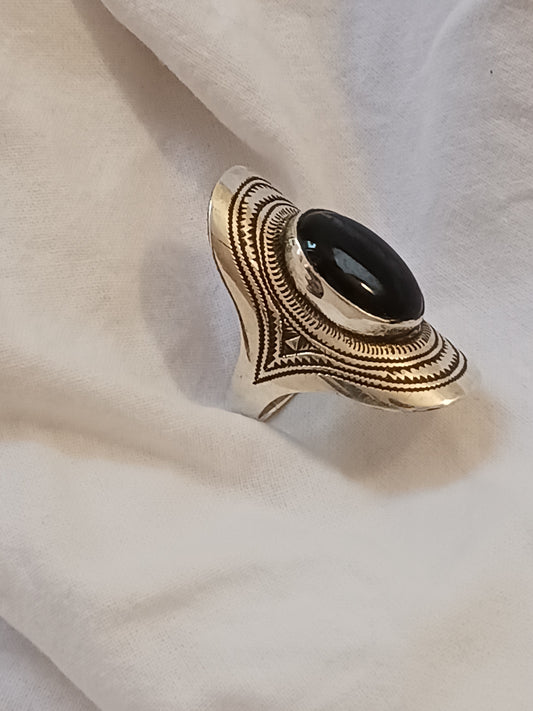 Bague touareg en argent massif