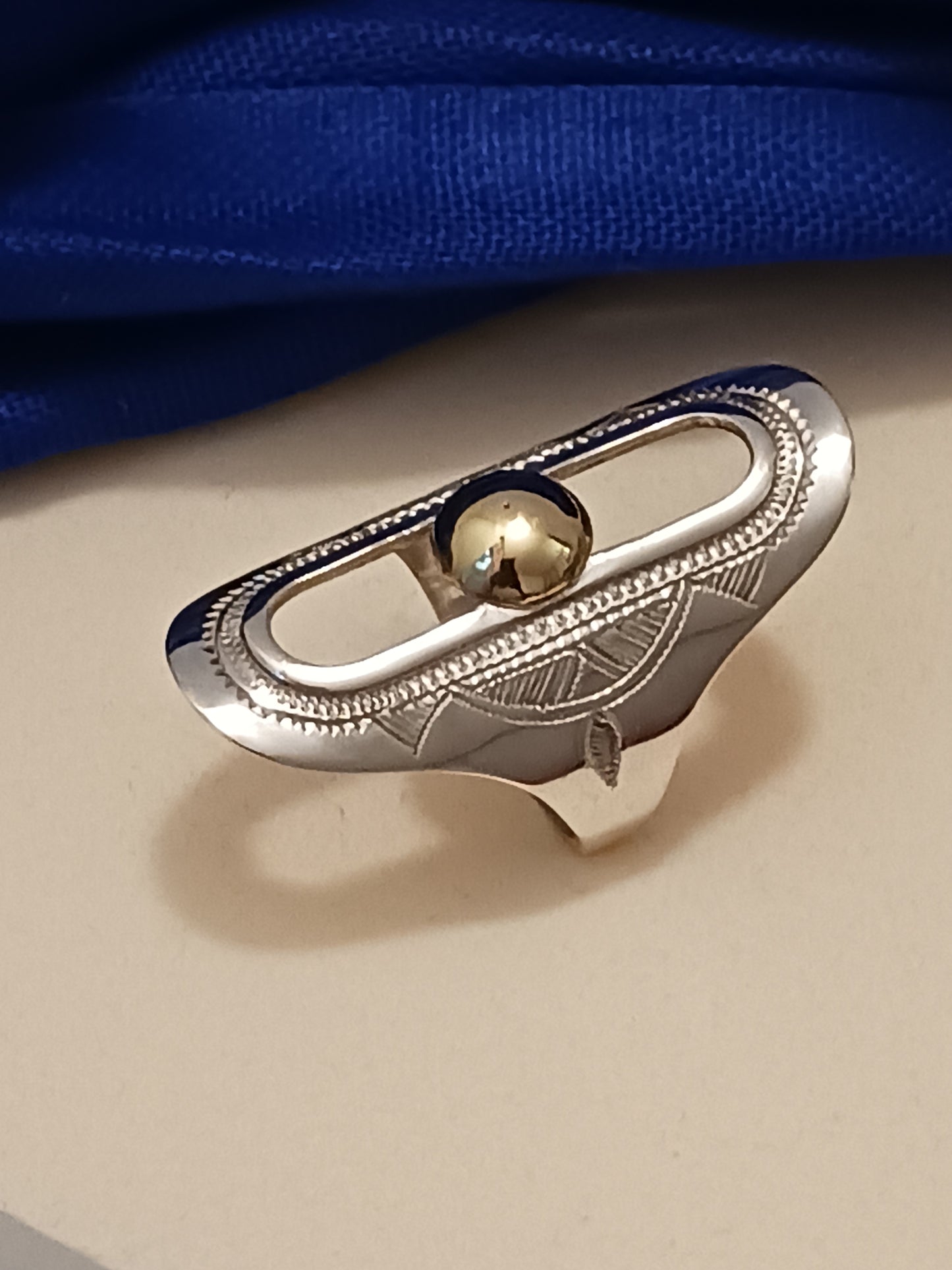 Bague touareg en argent massif