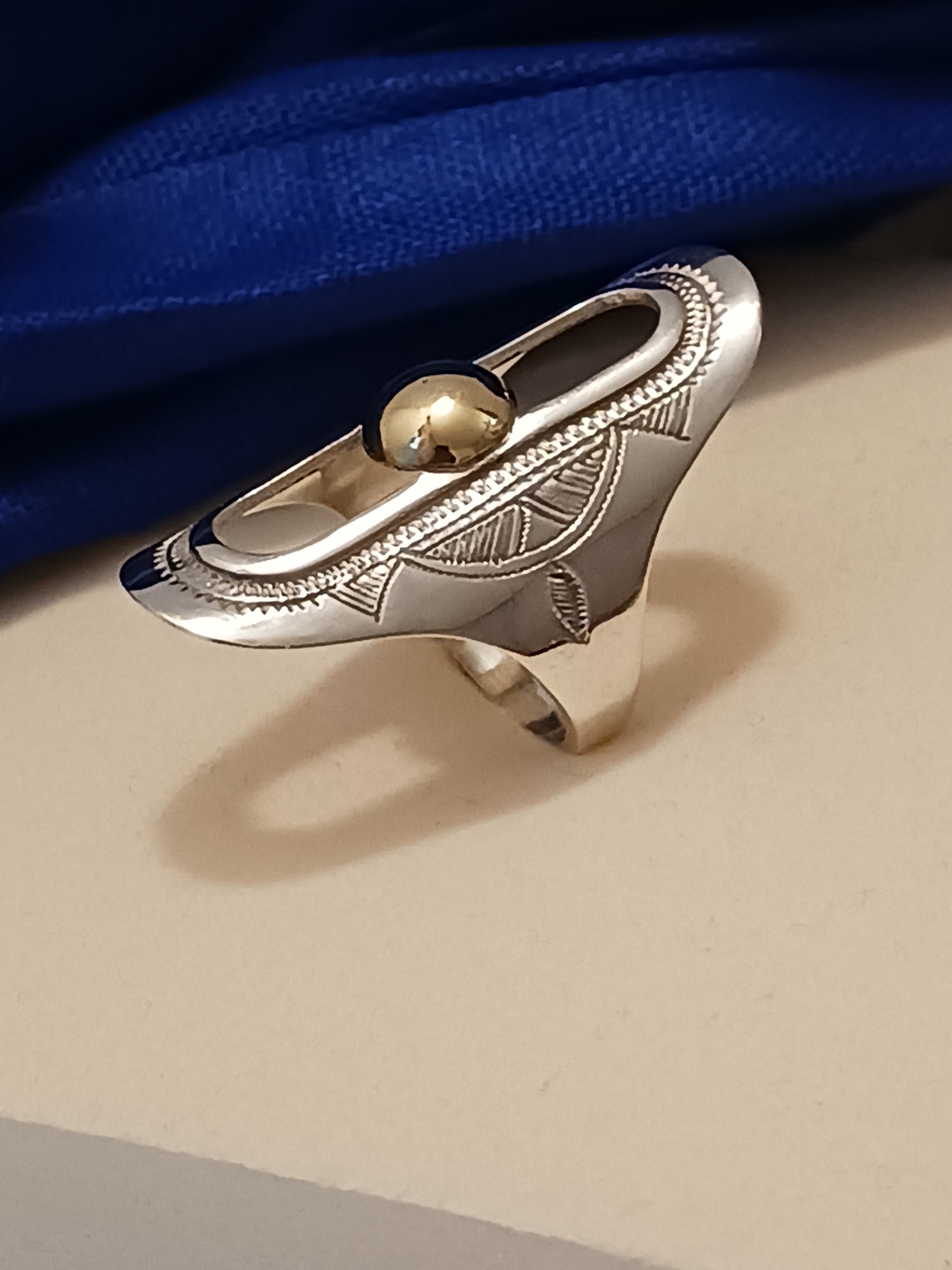 Bague touareg en argent massif