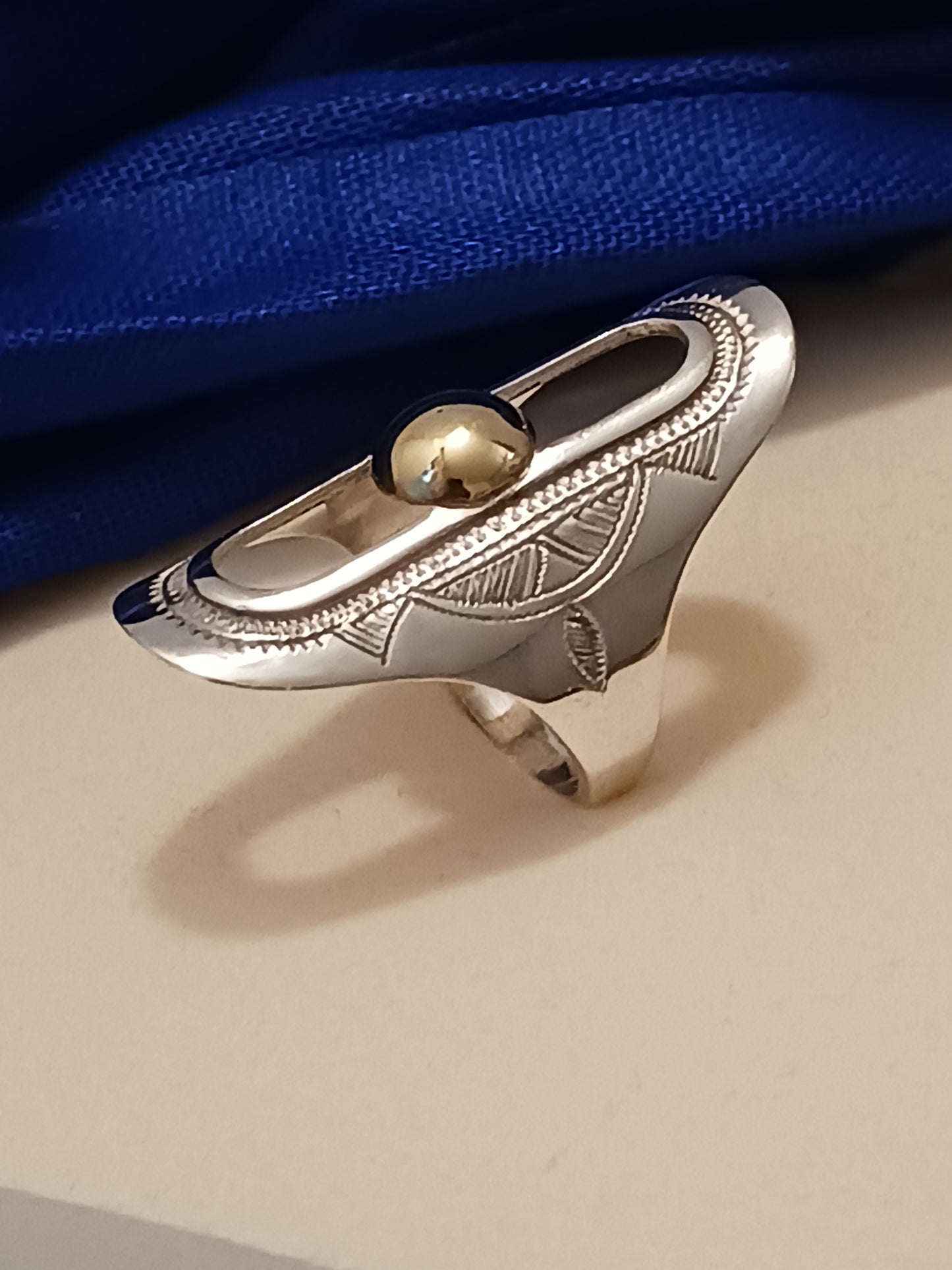 Bague touareg en argent massif