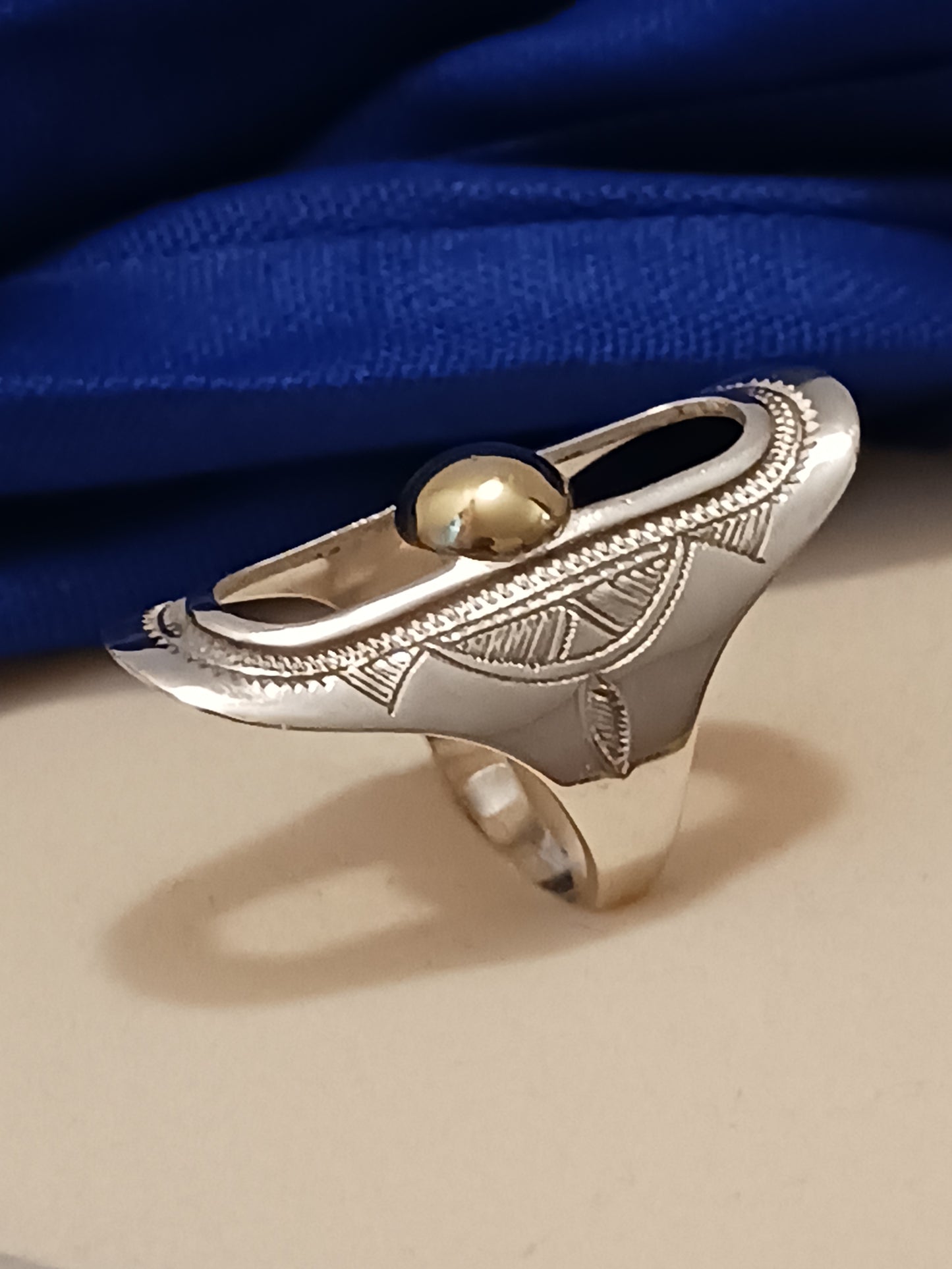 Bague touareg en argent massif