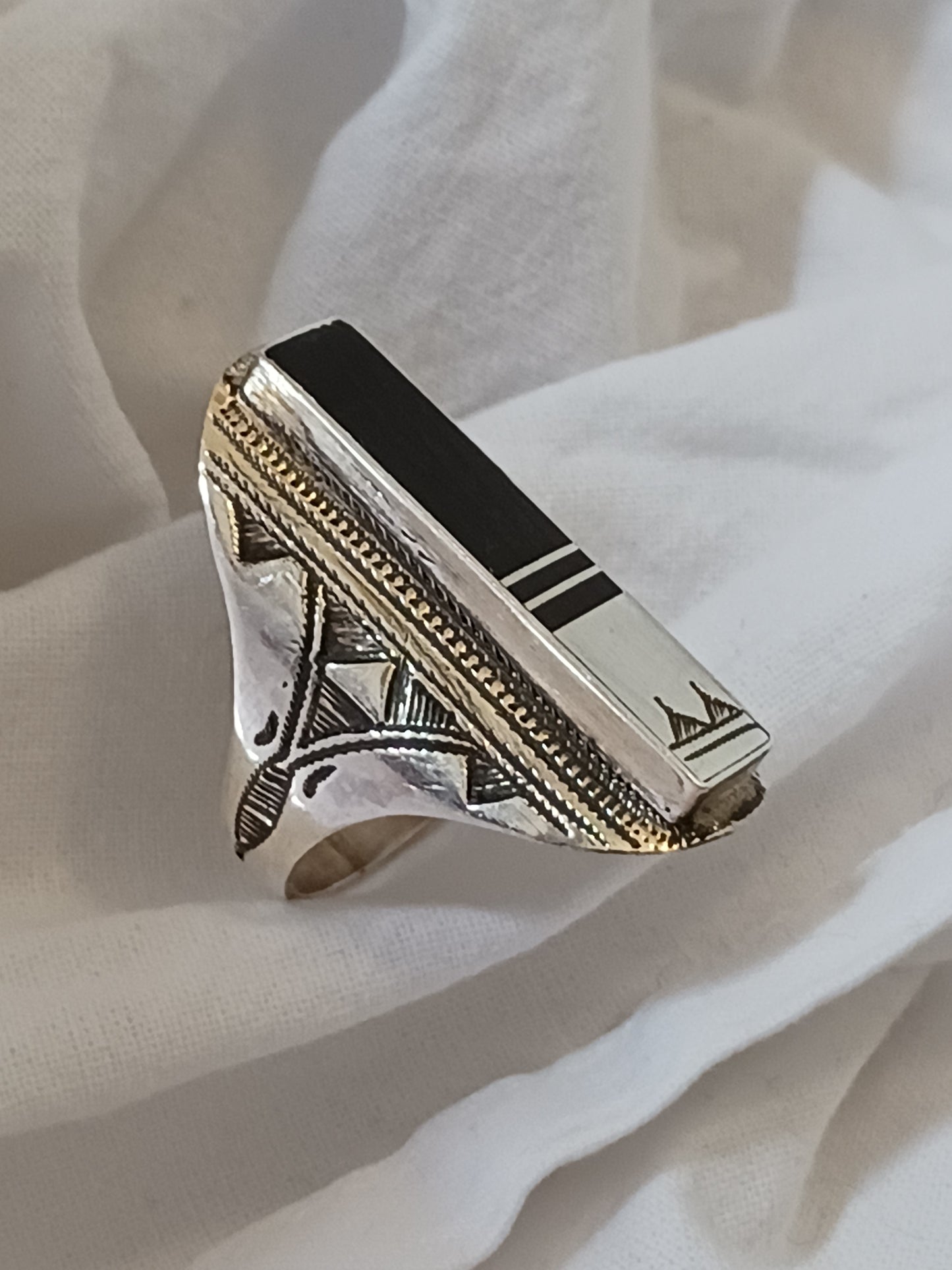 Bague touareg en argent massif