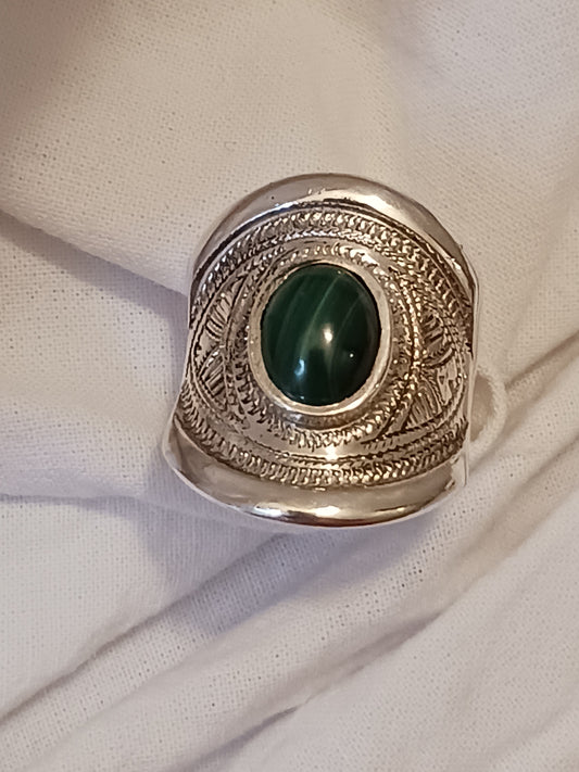 Bague touareg en argent massif