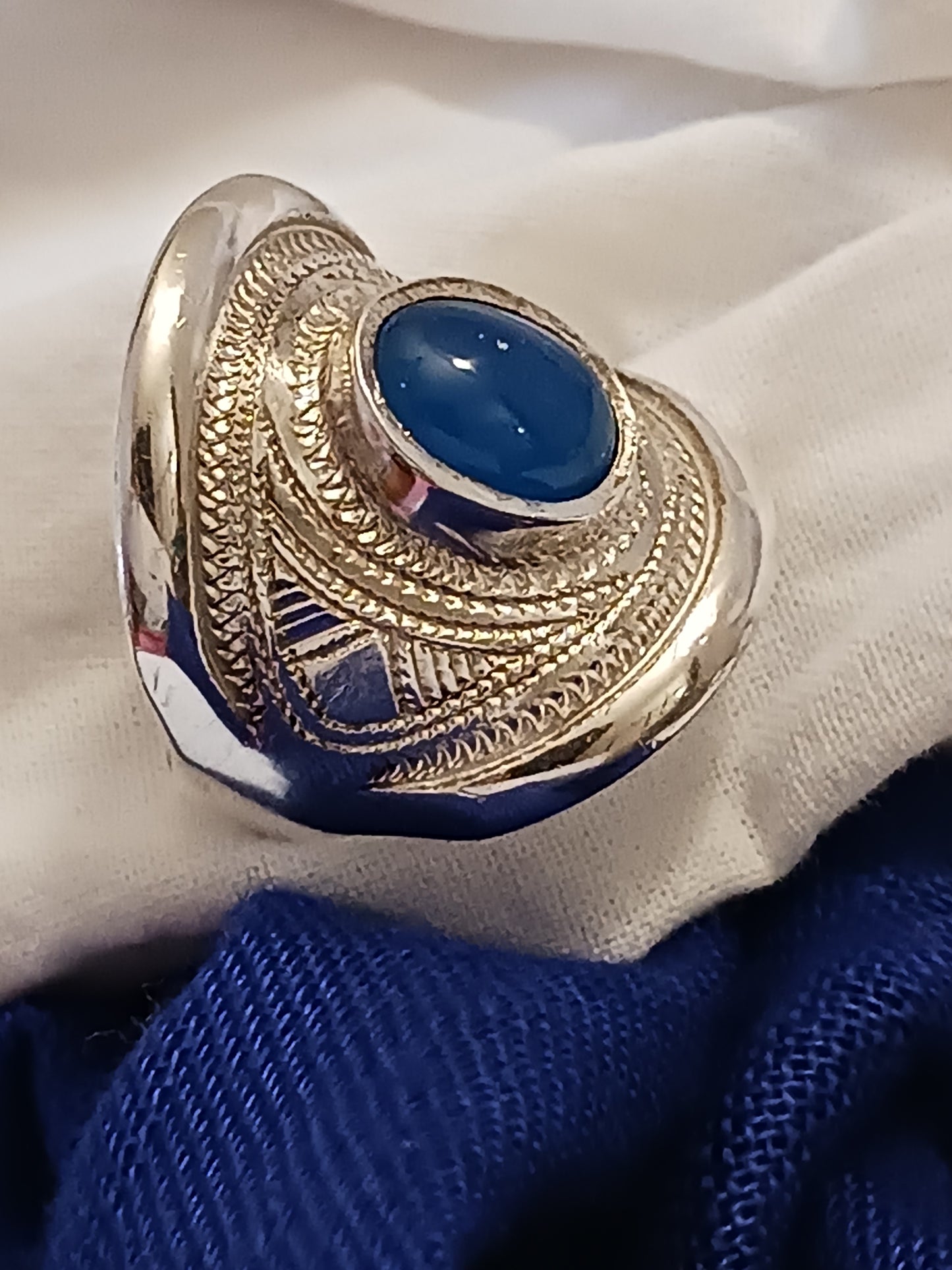 Bague touareg en argent massif