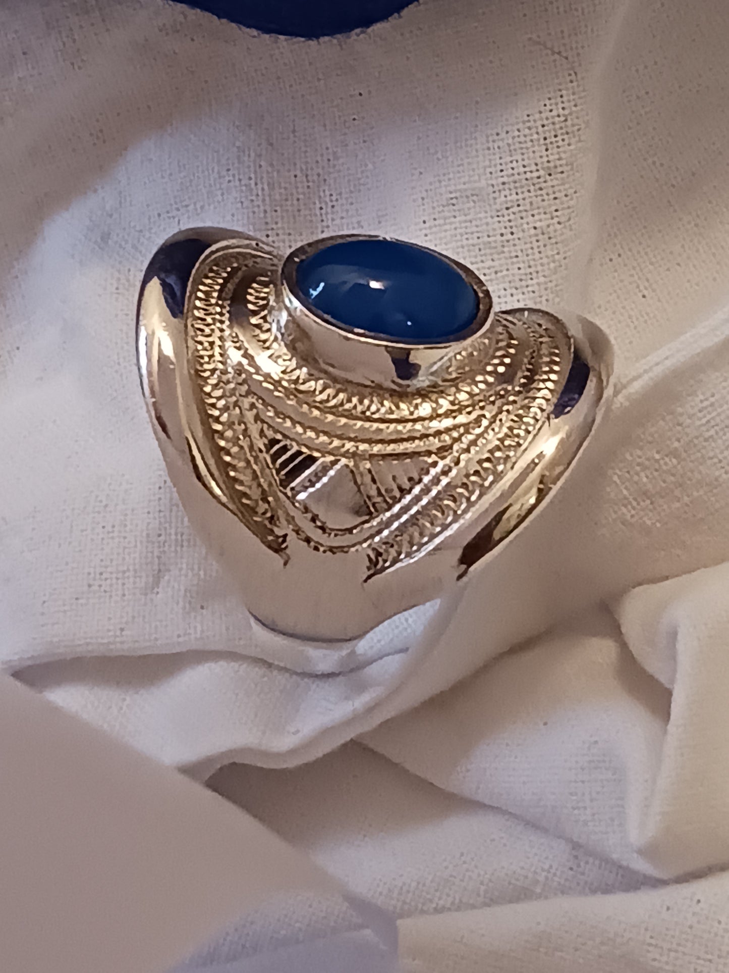 Bague touareg en argent massif