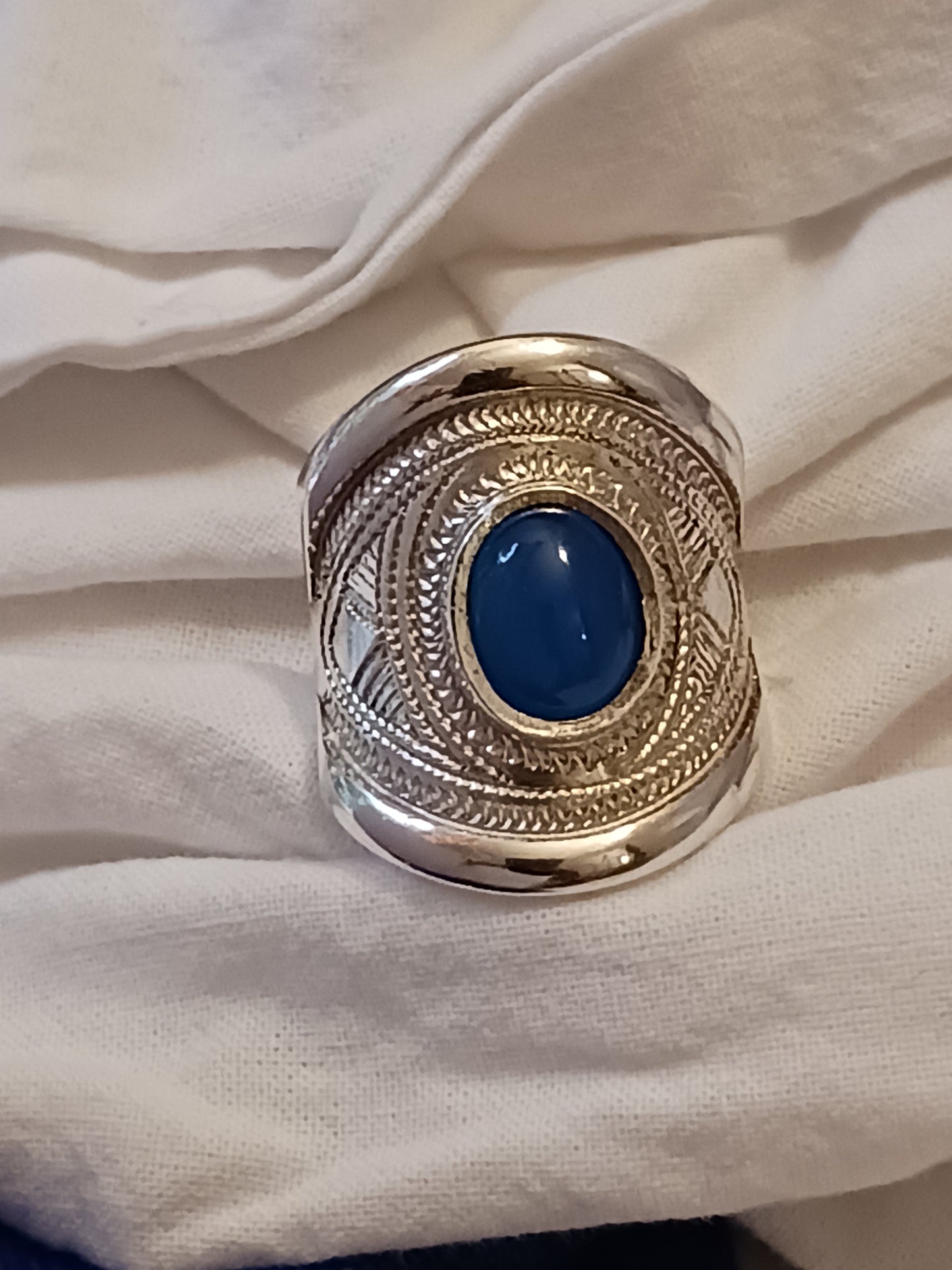 Bague touareg en argent massif