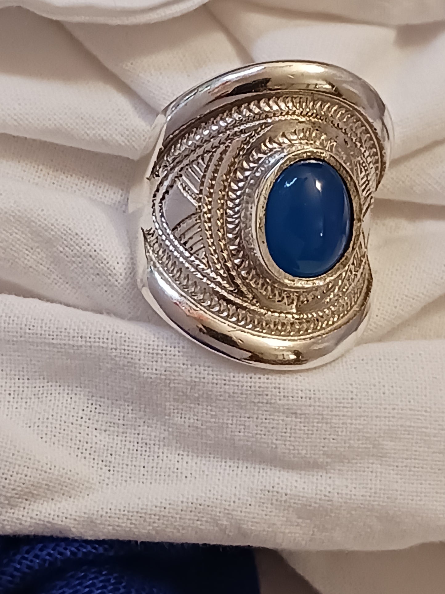 Bague touareg en argent massif