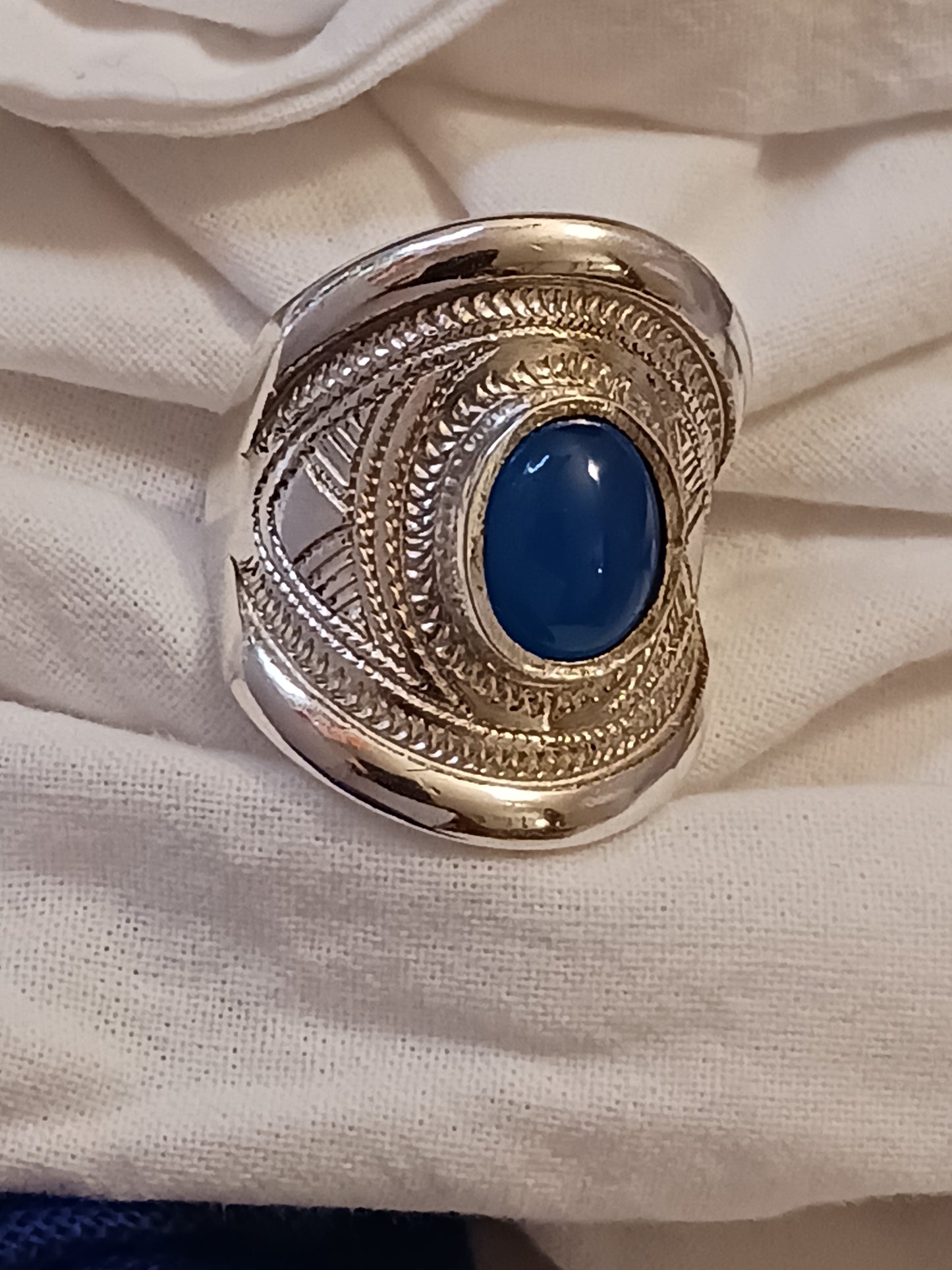 Bague touareg en argent massif