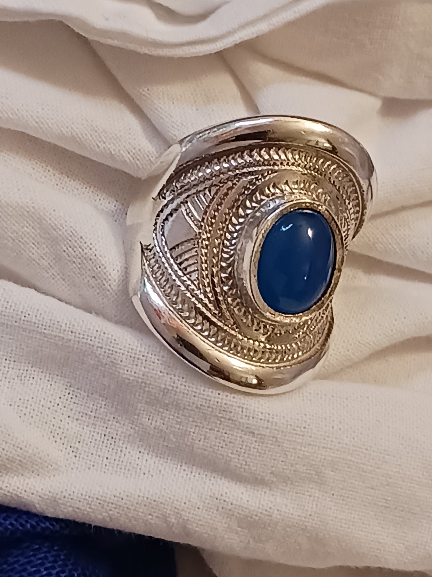 Bague touareg en argent massif