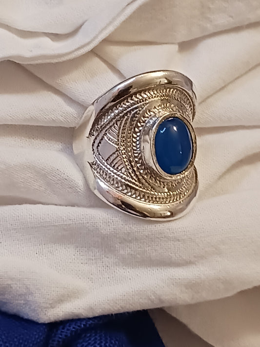 Bague touareg en argent massif