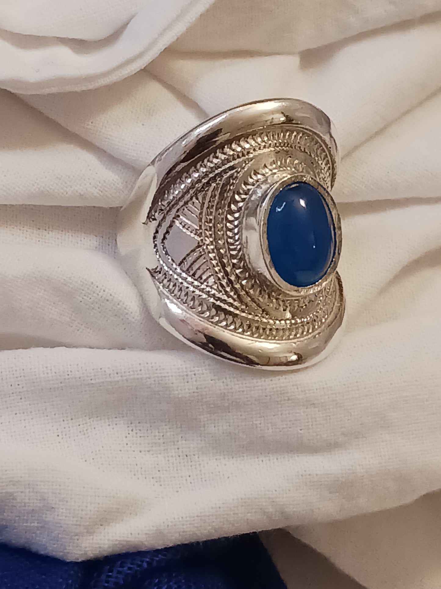 Bague touareg en argent massif