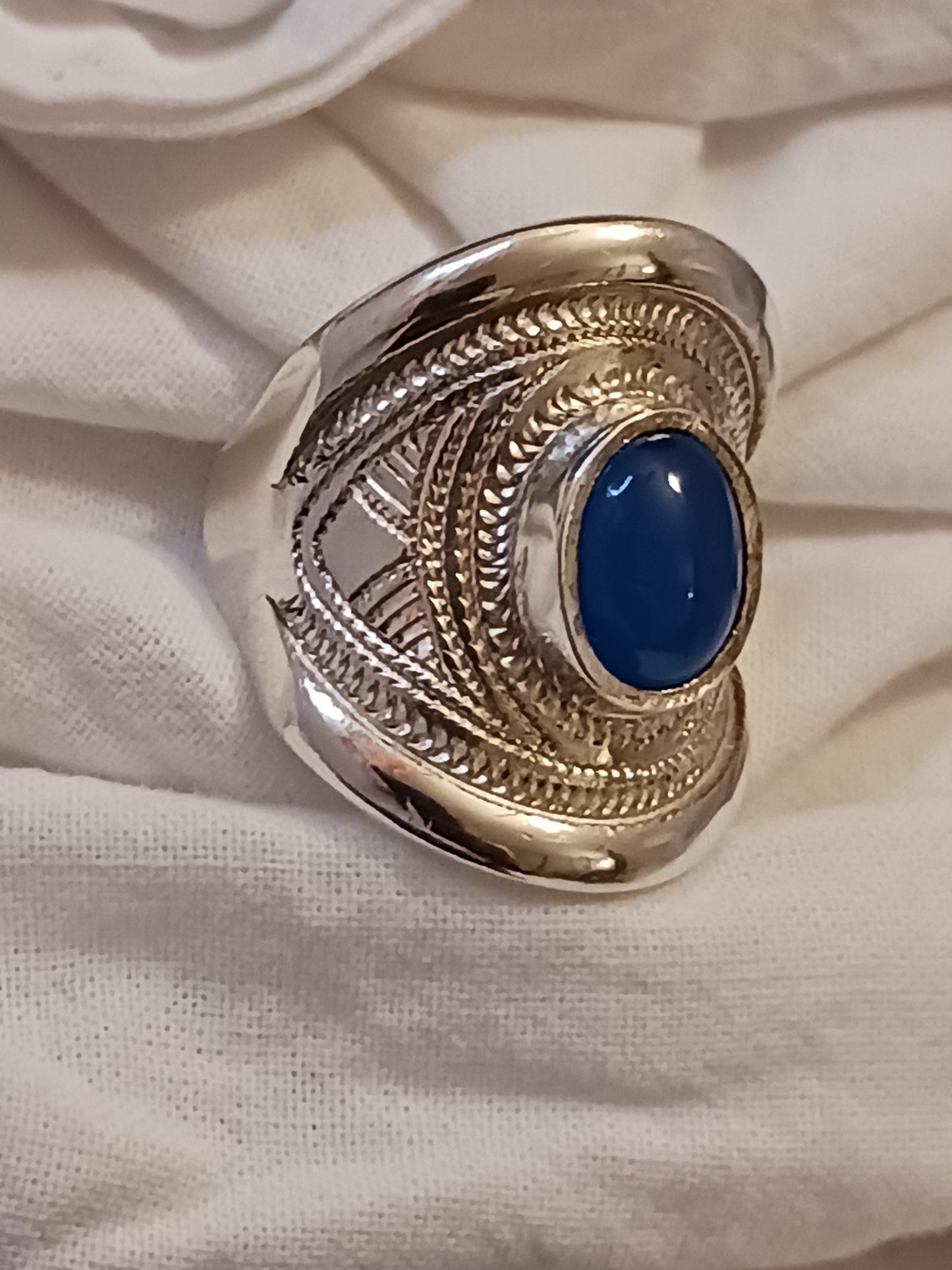 Bague touareg en argent massif