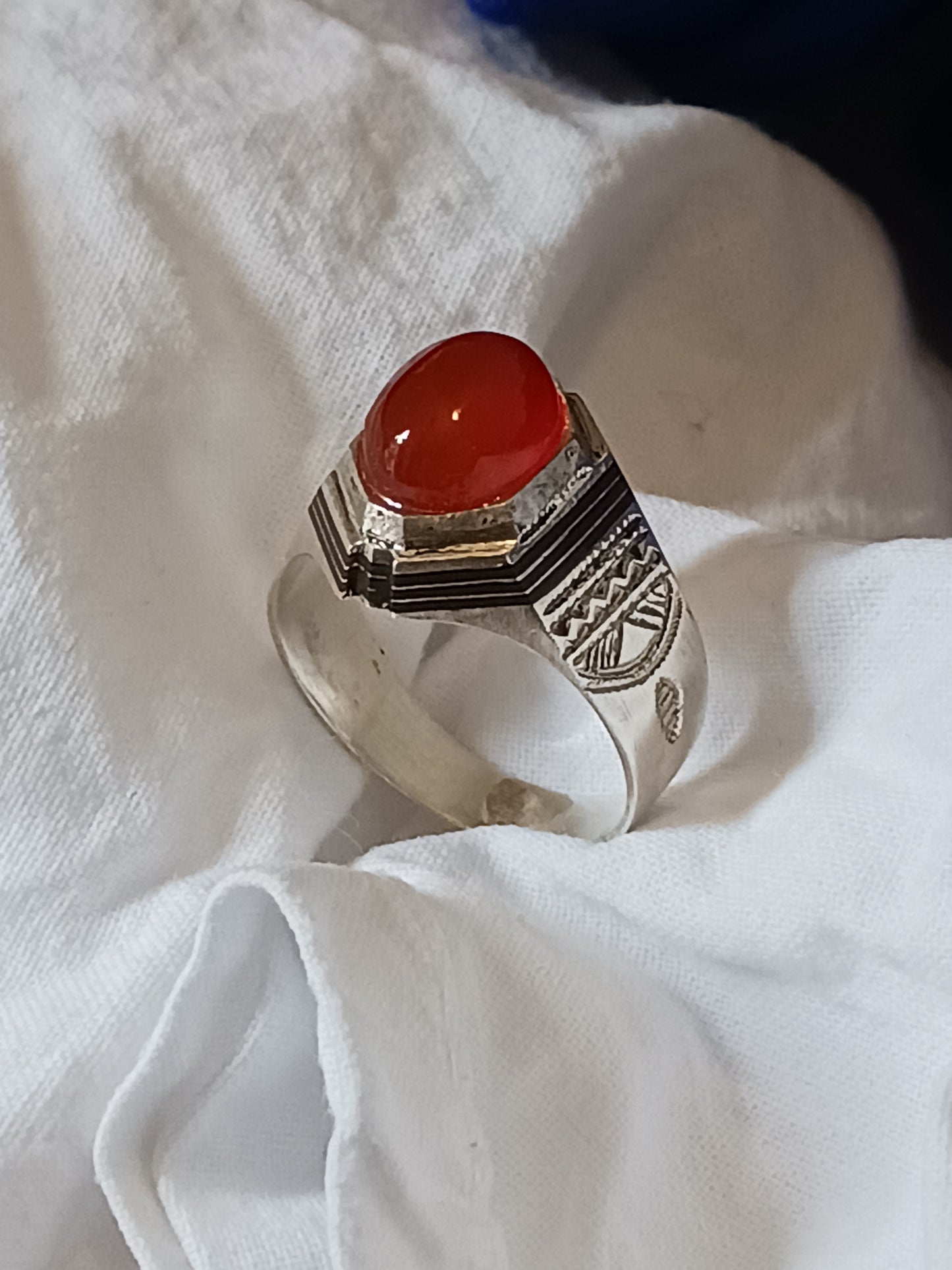 Bague touareg en argent massif