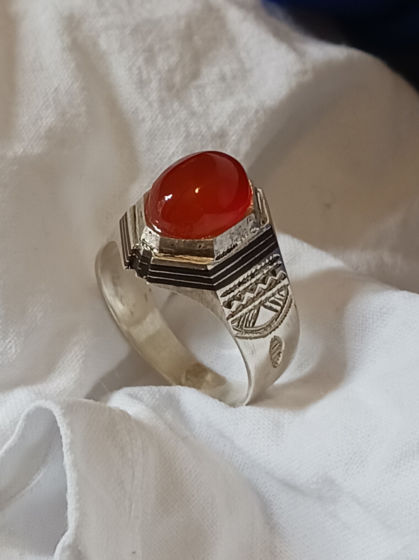 Bague touareg en argent massif