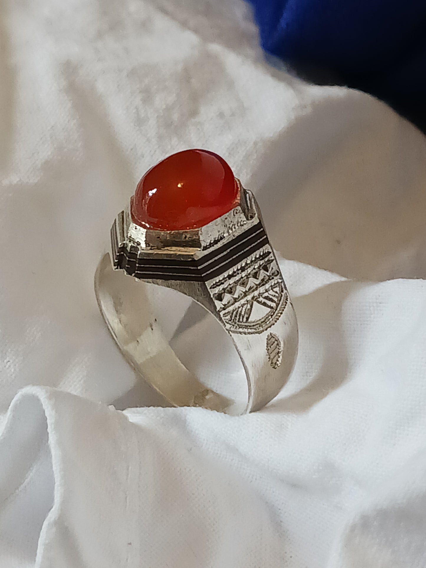 Bague touareg en argent massif