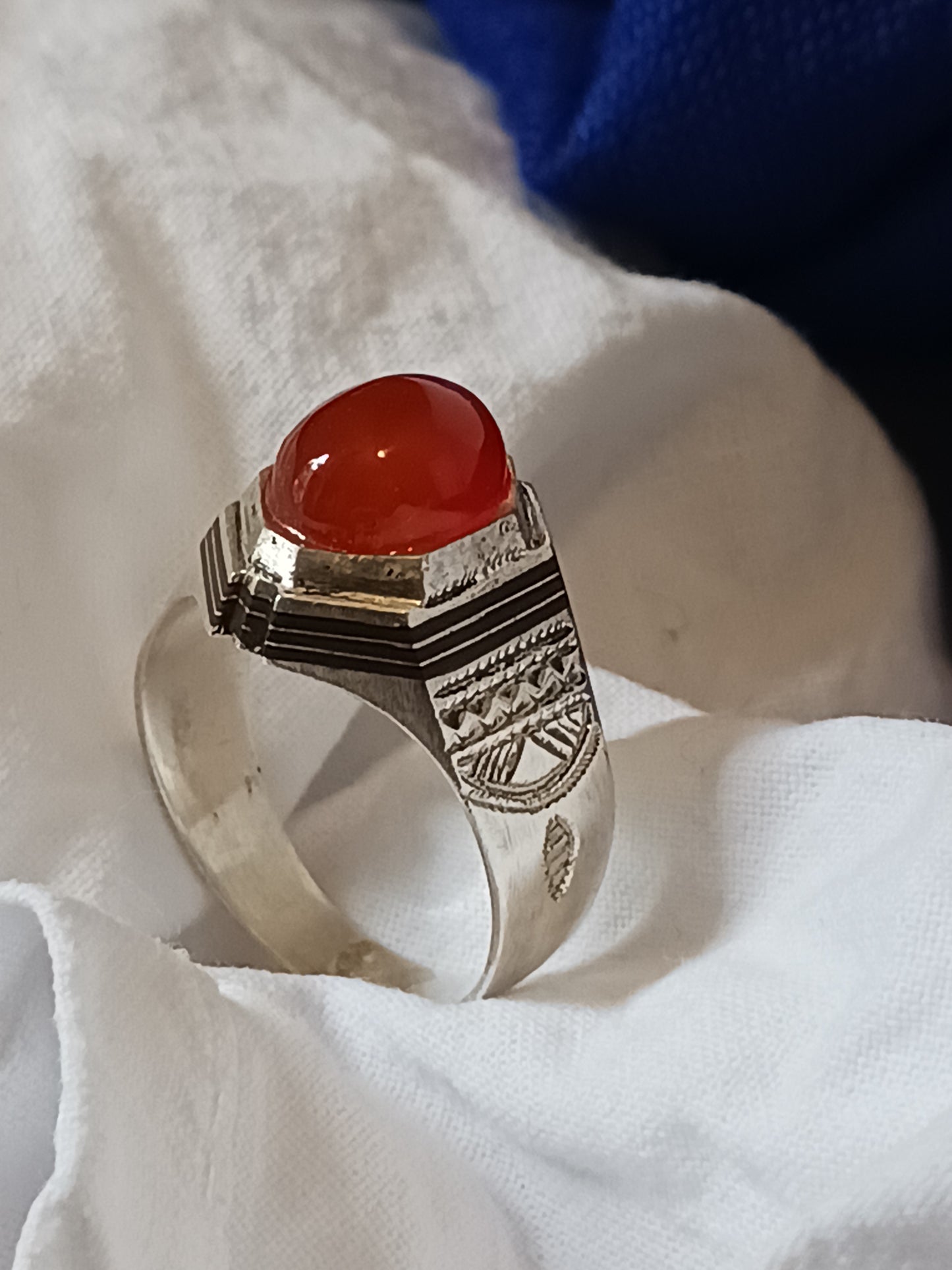 Bague touareg en argent massif