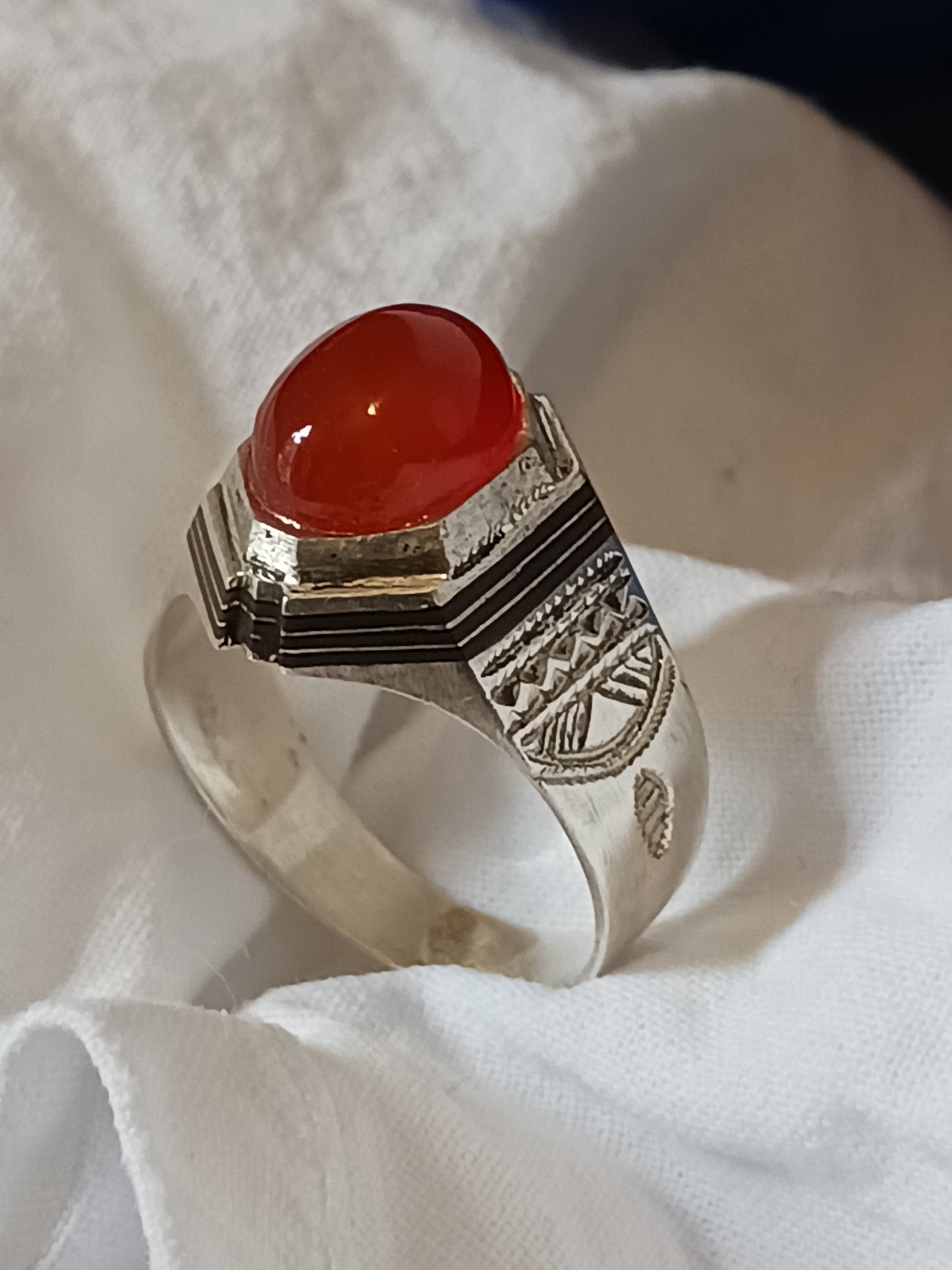 Bague touareg en argent massif