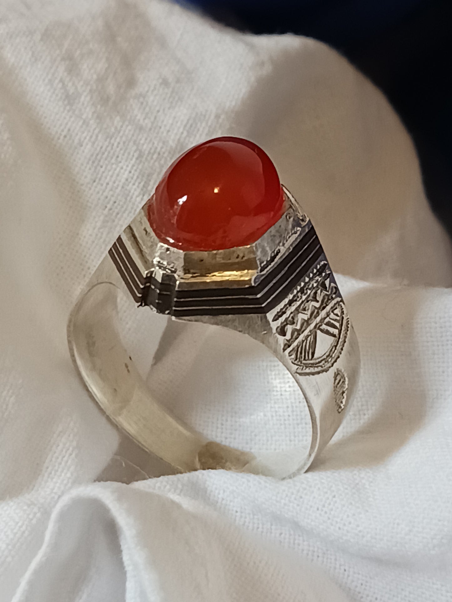 Bague touareg en argent massif
