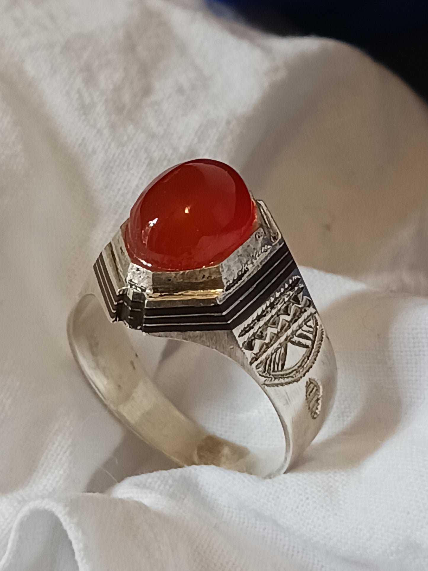 Bague touareg en argent massif