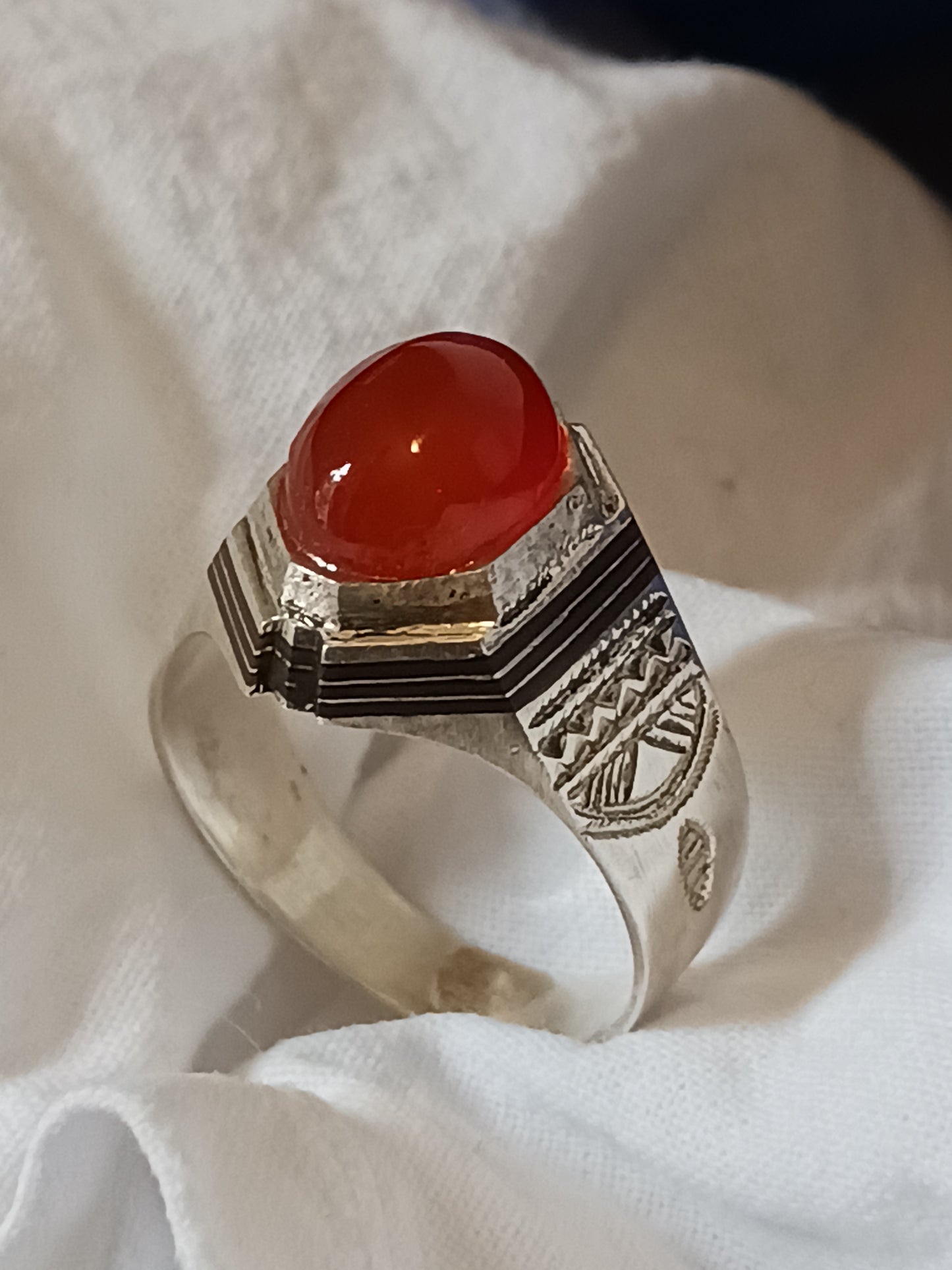 Bague touareg en argent massif