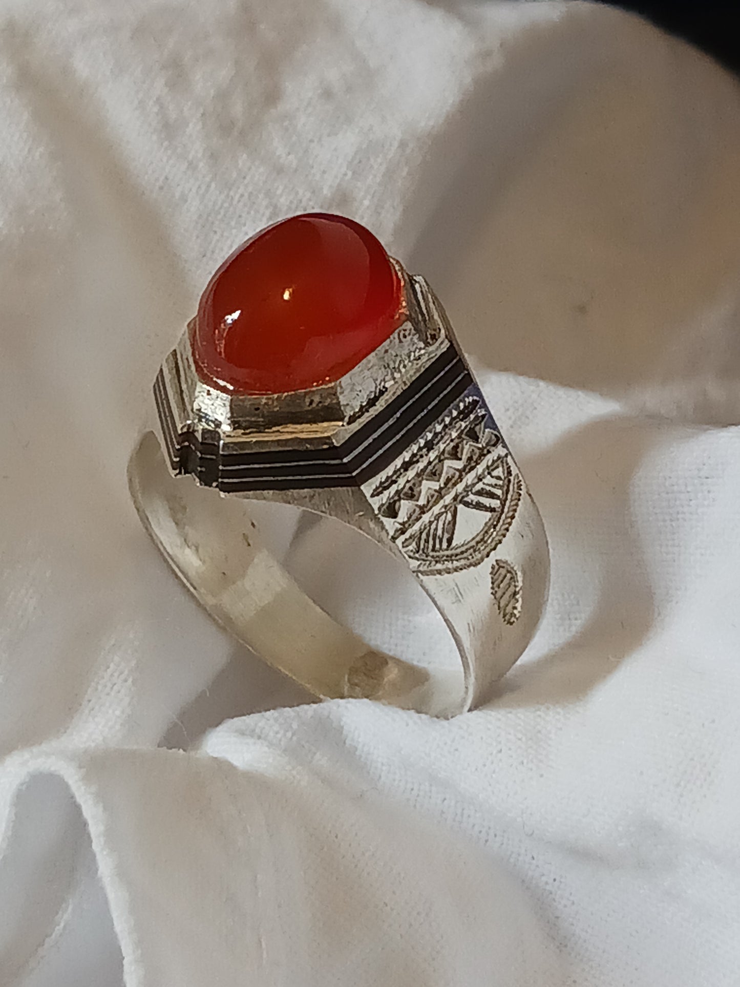 Bague touareg en argent massif