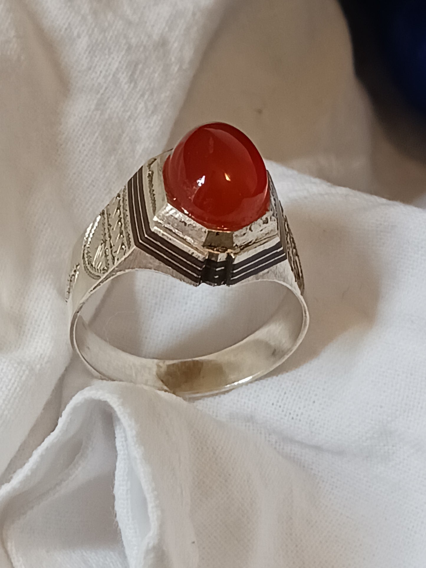 Bague touareg en argent massif