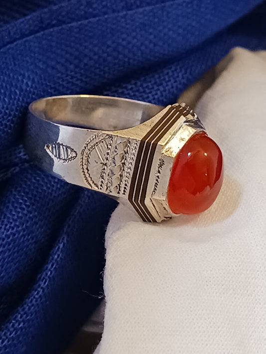 Bague touareg en argent massif
